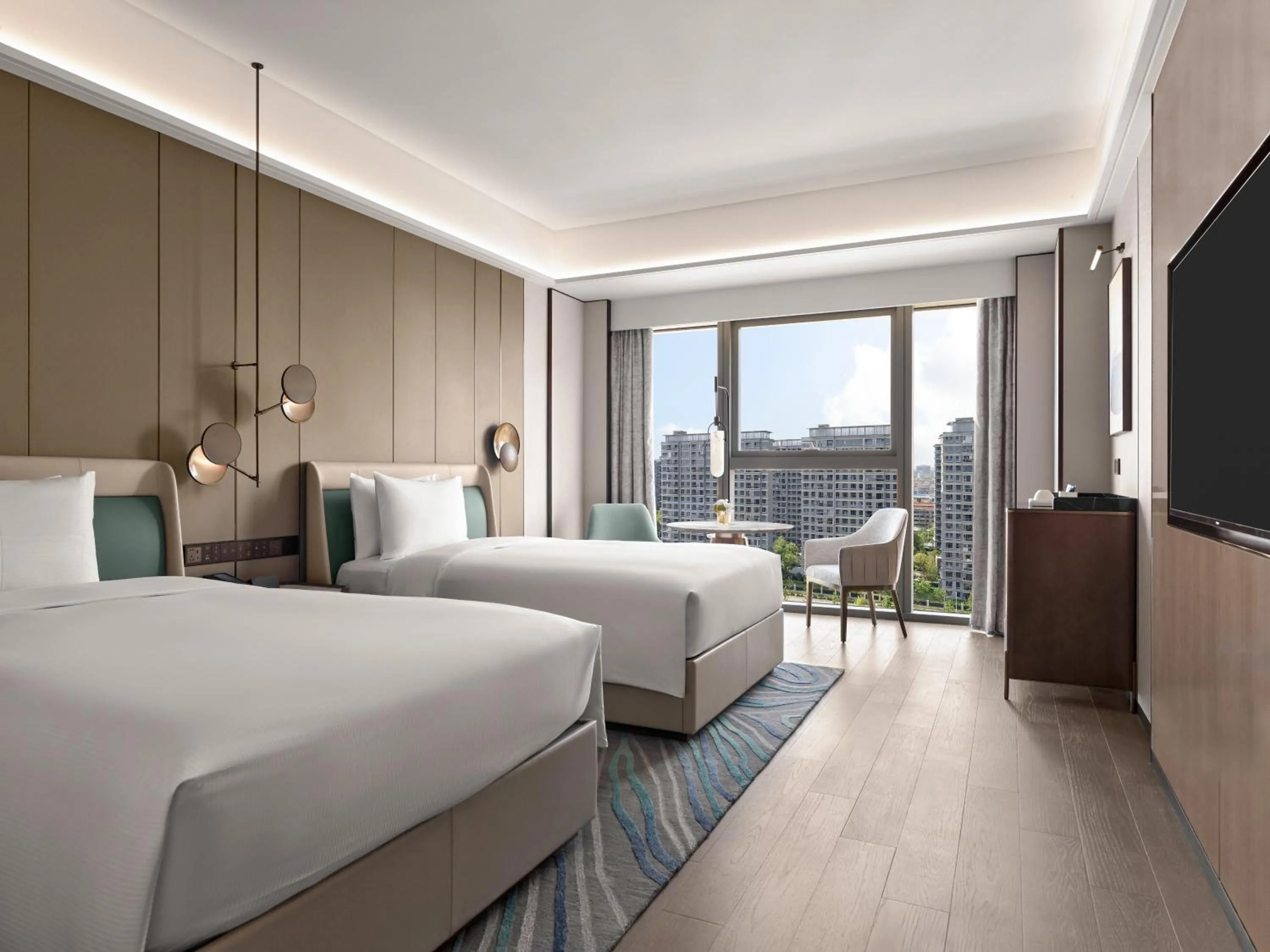 Bed in Hilton Shanghai Greater Hongqiao