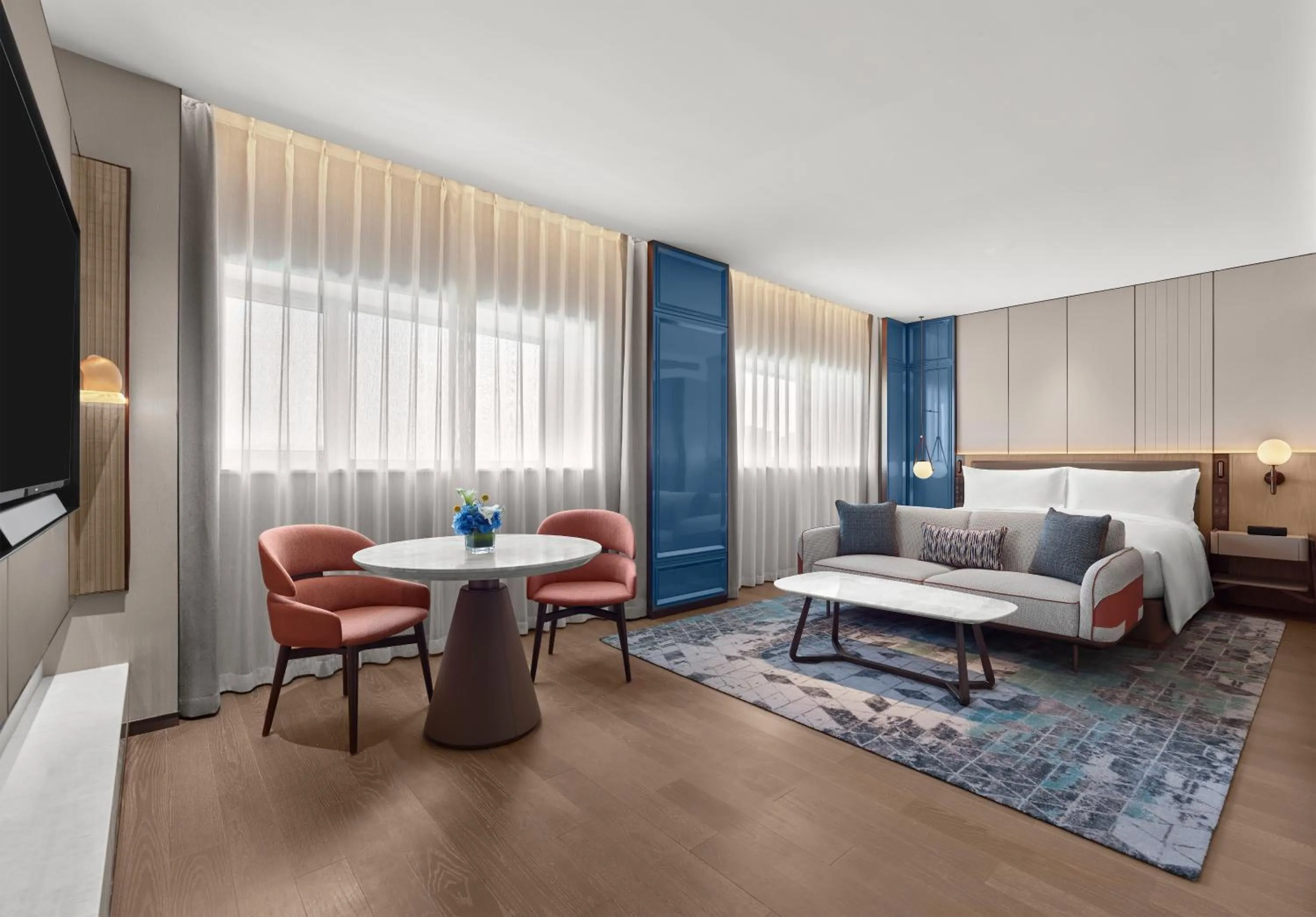 Bed in Hilton Shanghai Greater Hongqiao