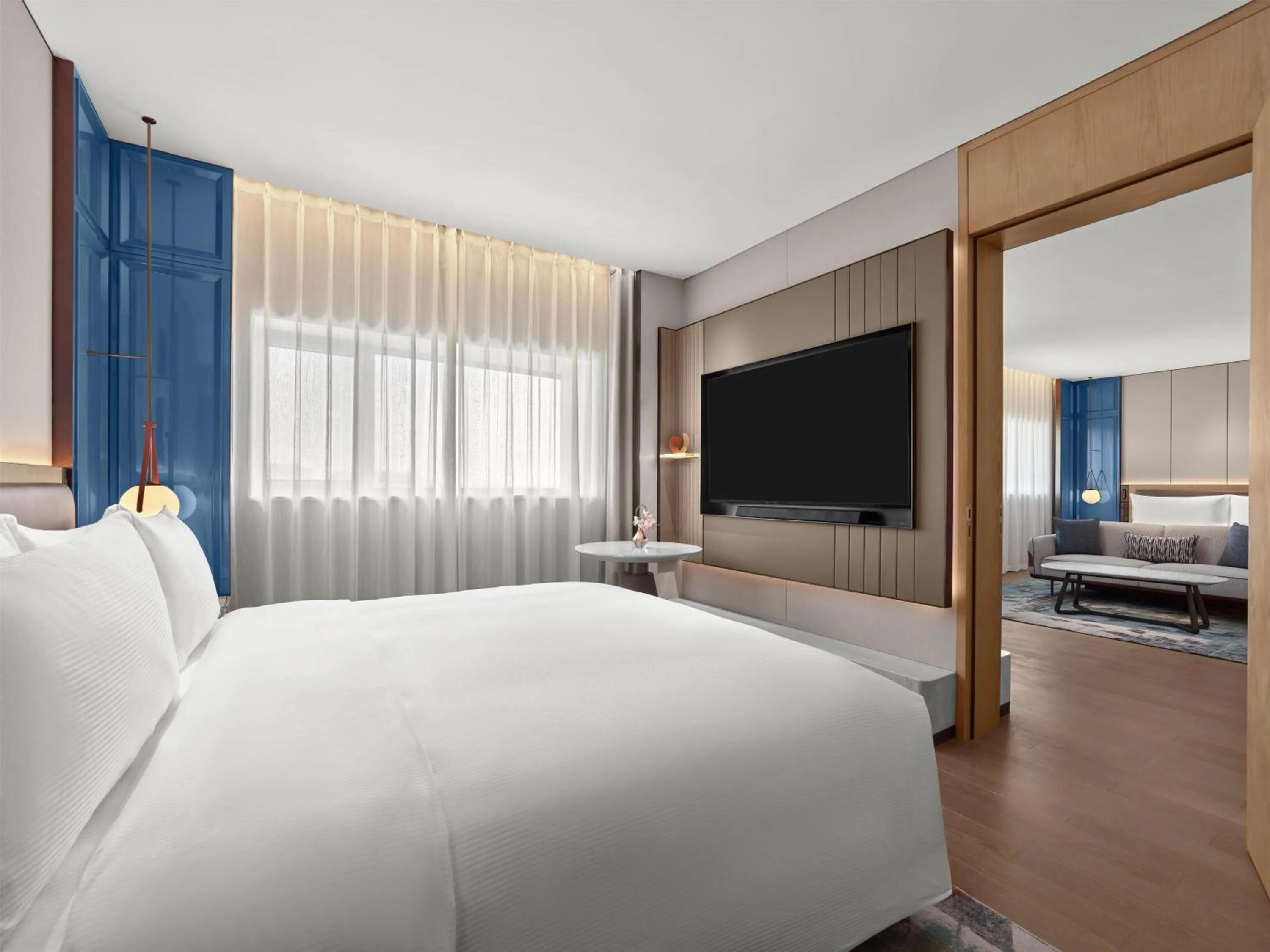 Bed in Hilton Shanghai Greater Hongqiao