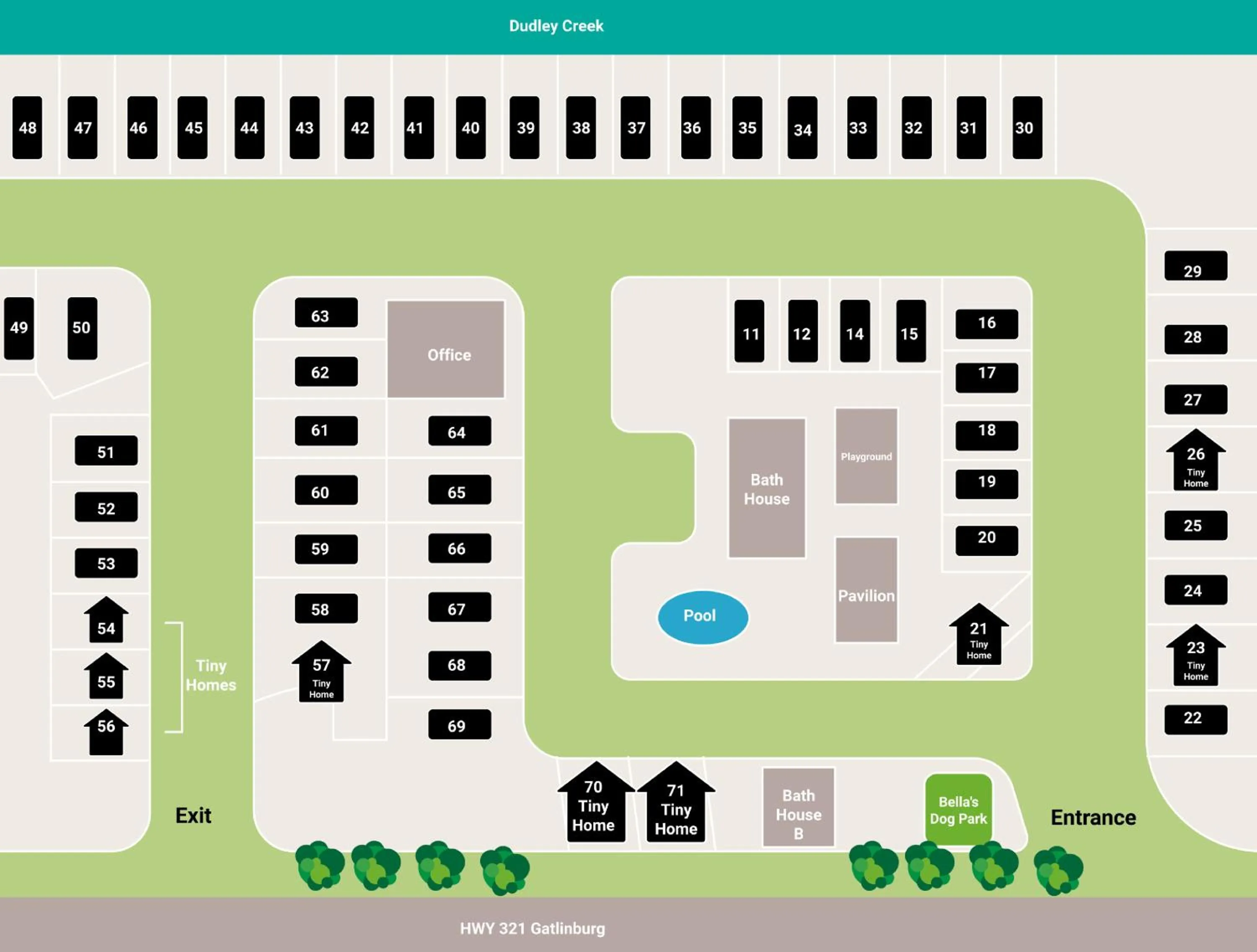 Text overlay in Dudley Creek RV Resort