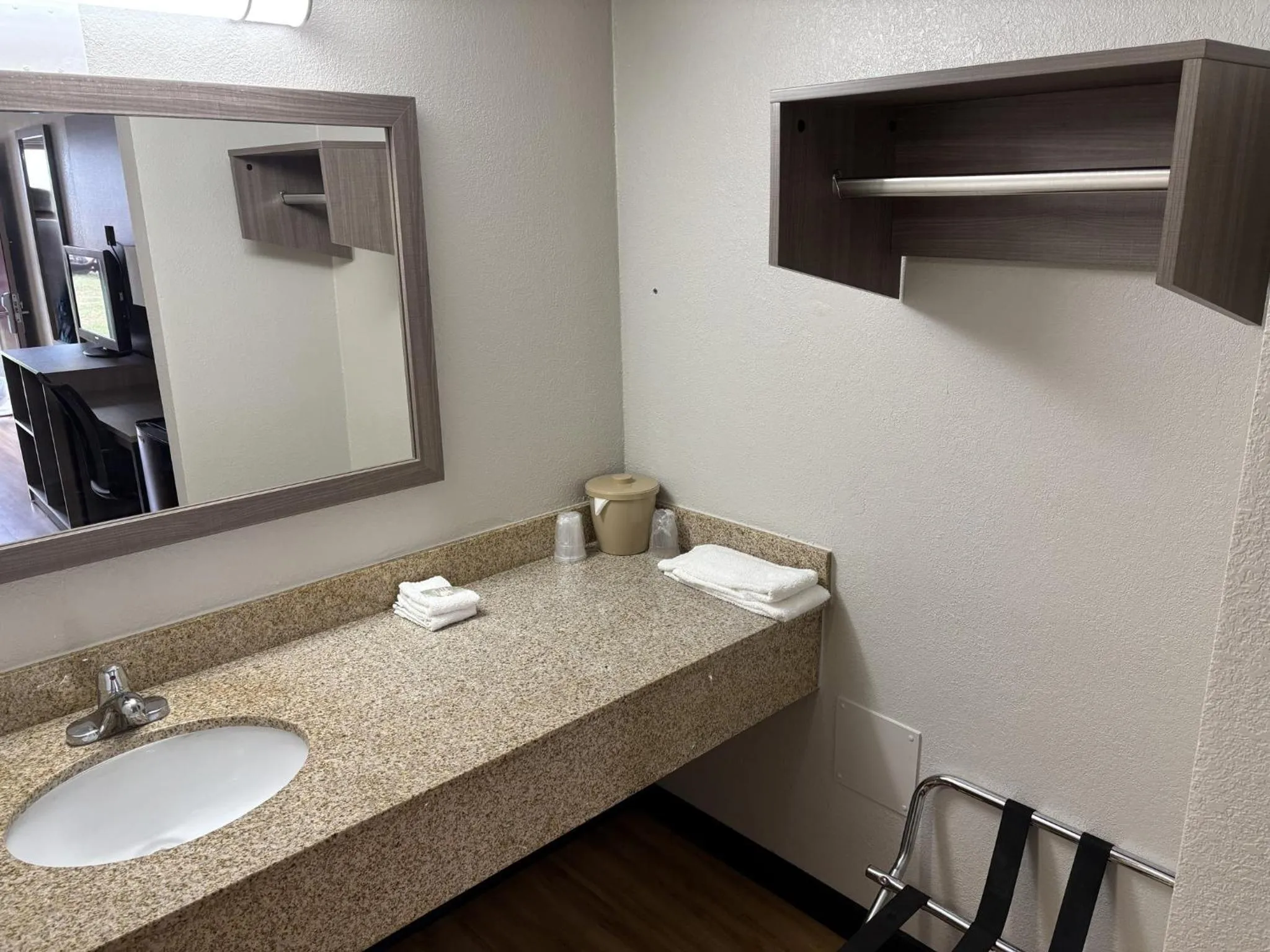 Bathroom in HomeTowne Studios by Red Roof Hagerstown - Williamsport, MD