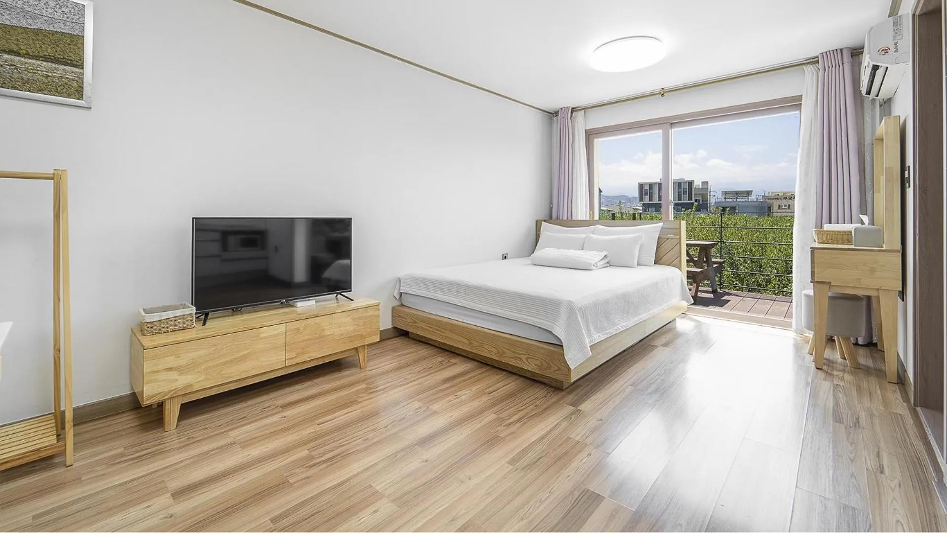 Property building, Bed in Jeju rime pension