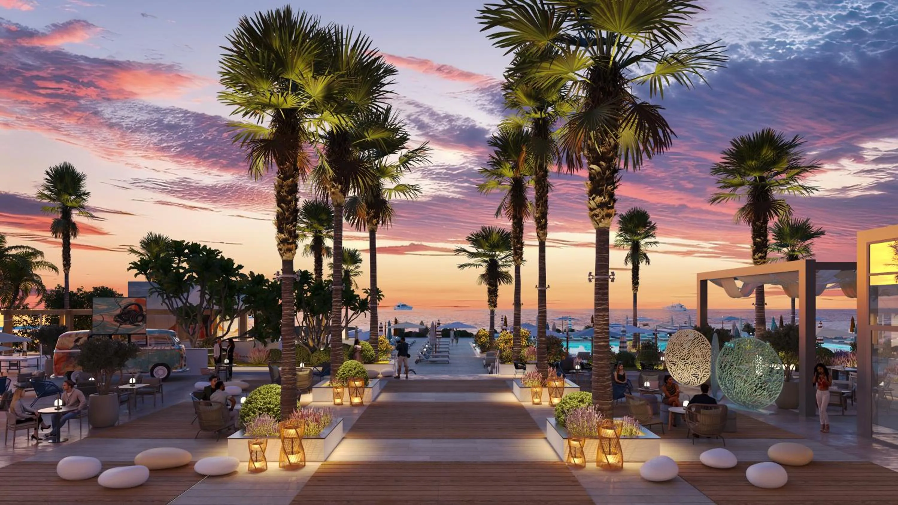 Sunset in Rove Al Marjan Island