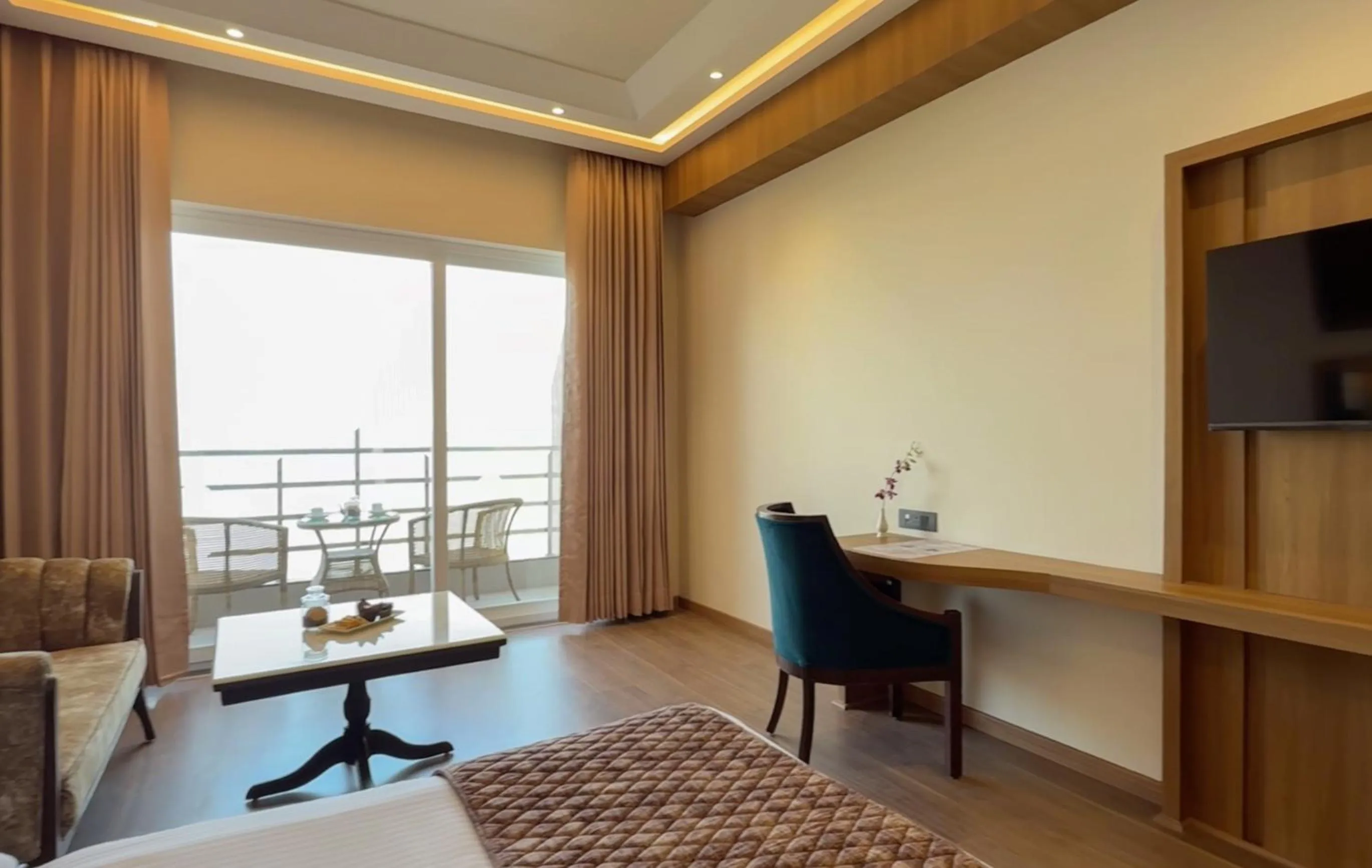 Seating area in Regenta Place Dalhousie Just 500 Meters Walkable from Mall Road