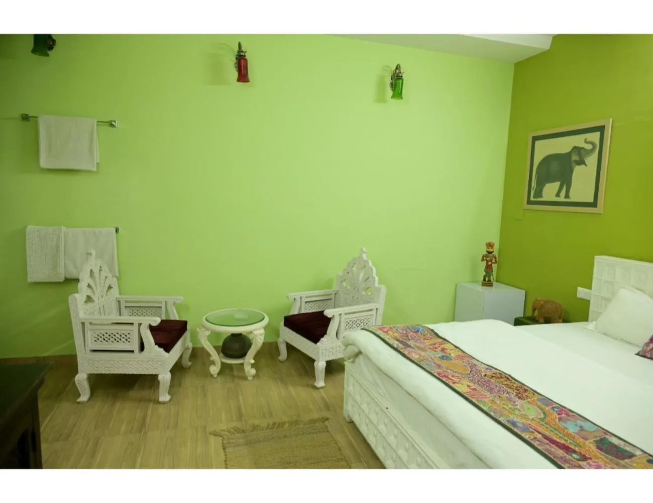 Bed in Hotel Mewarts, Udaipur