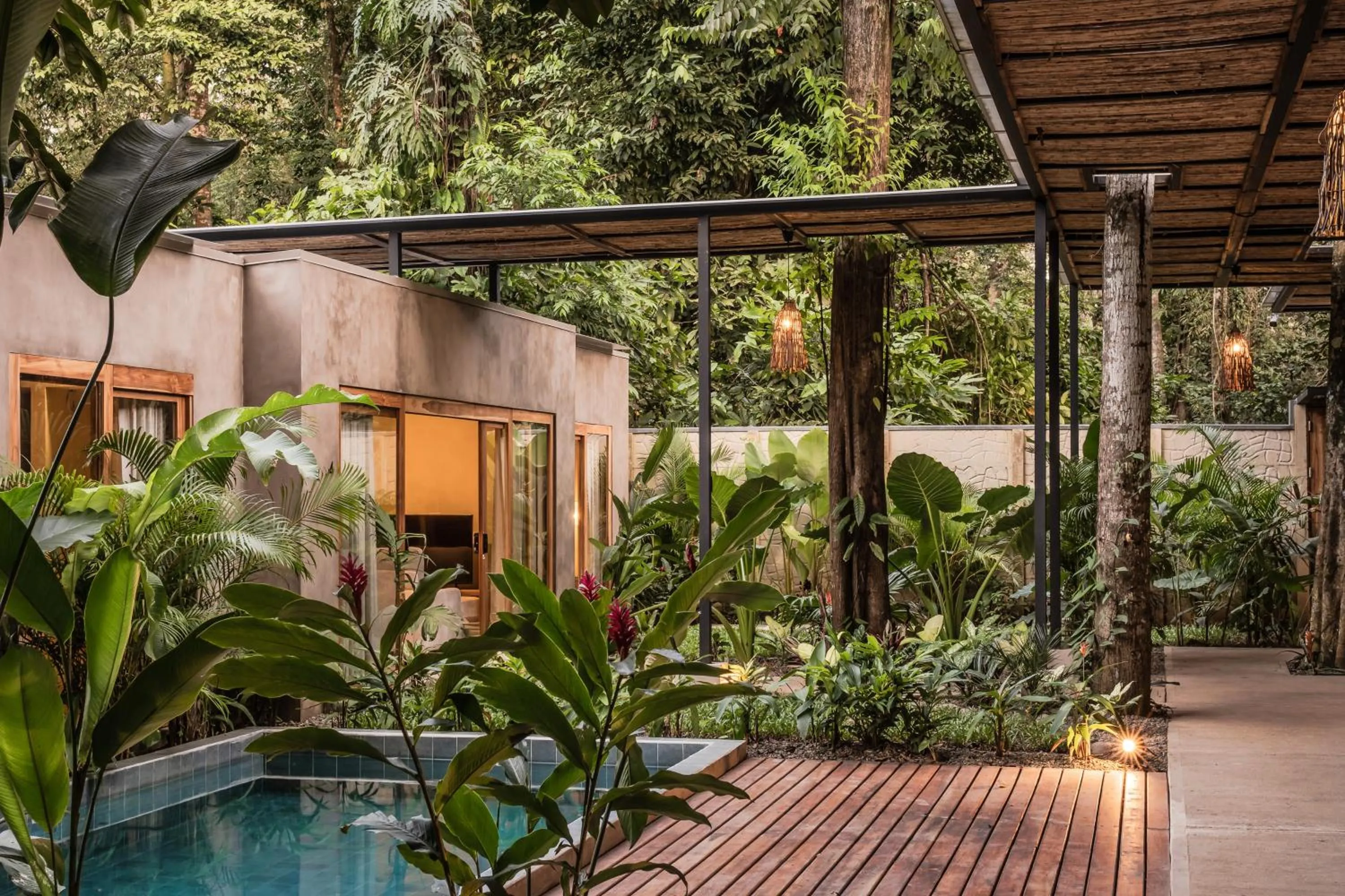 Garden view in La Bonita Lodge