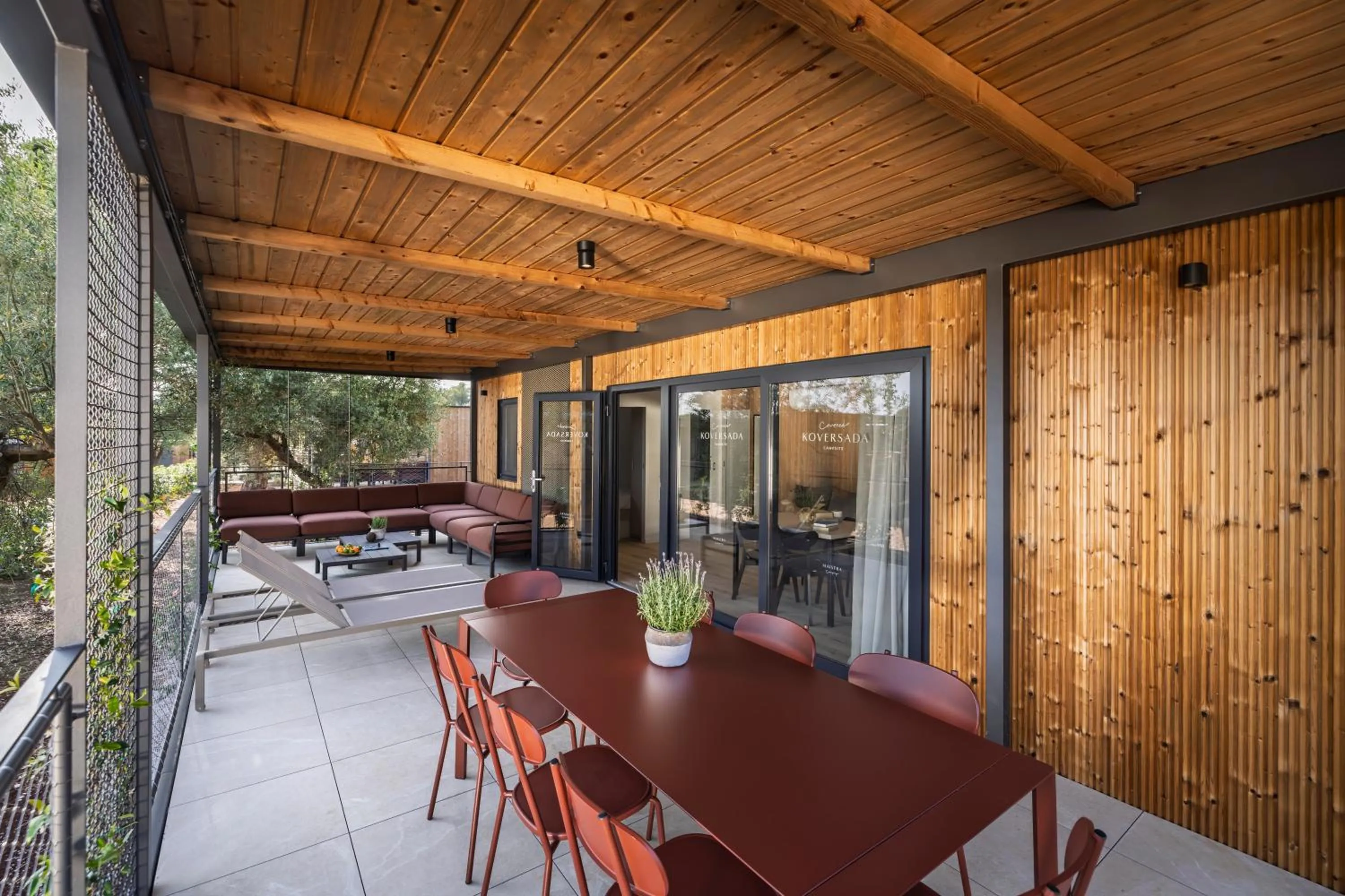 Patio in Maistra Camping Koversada Covered Mobile homes