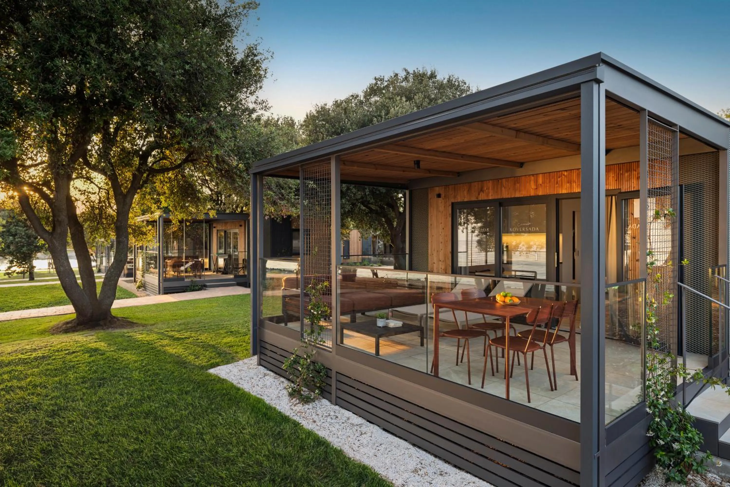 Patio in Maistra Camping Koversada Covered Mobile homes