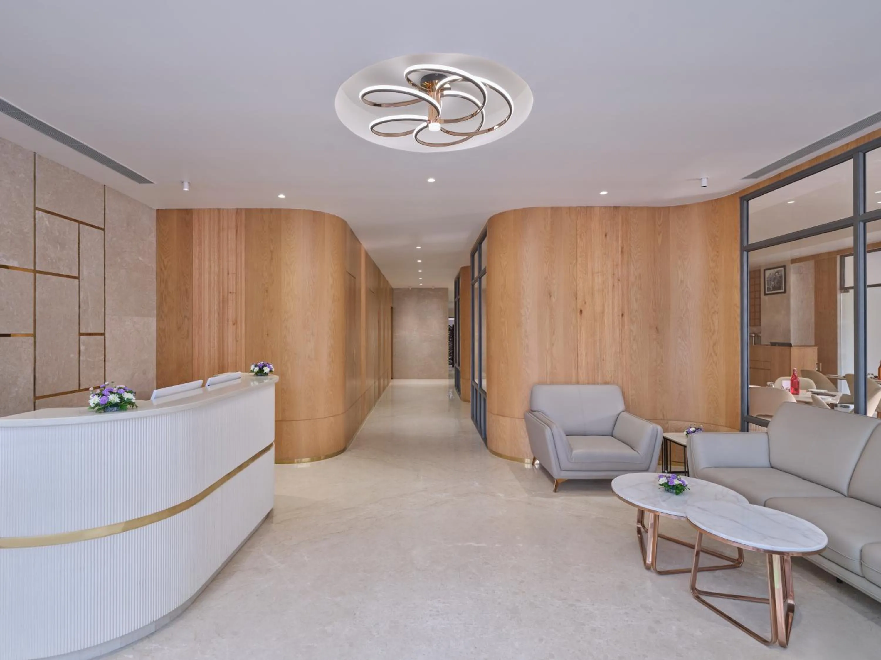 Seating area in Biznotel By Pride Motera