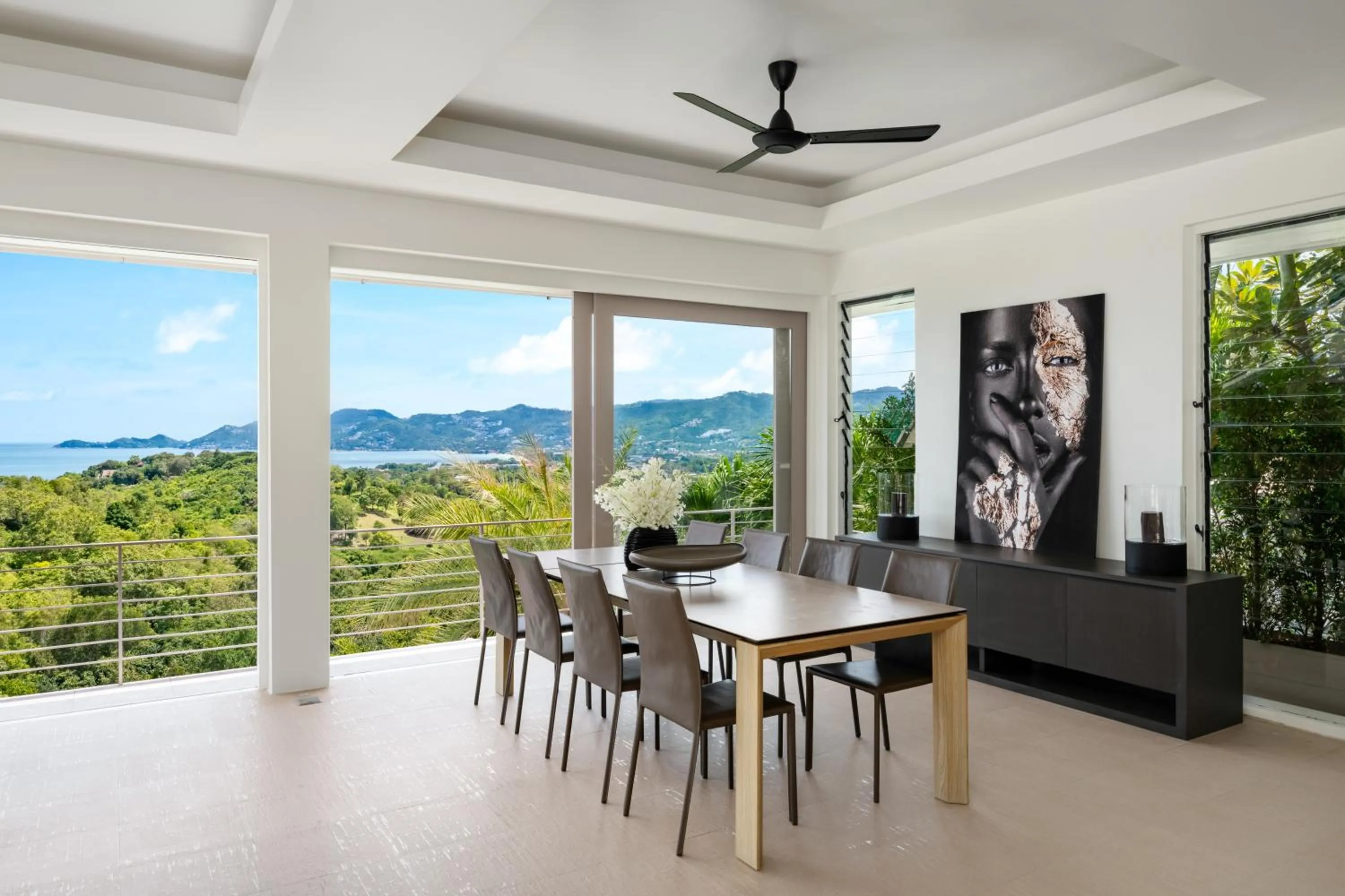 Day in Villa Kohia, stunning sea views, breakfast, serviced daily, private dining service on request, North Chaweng