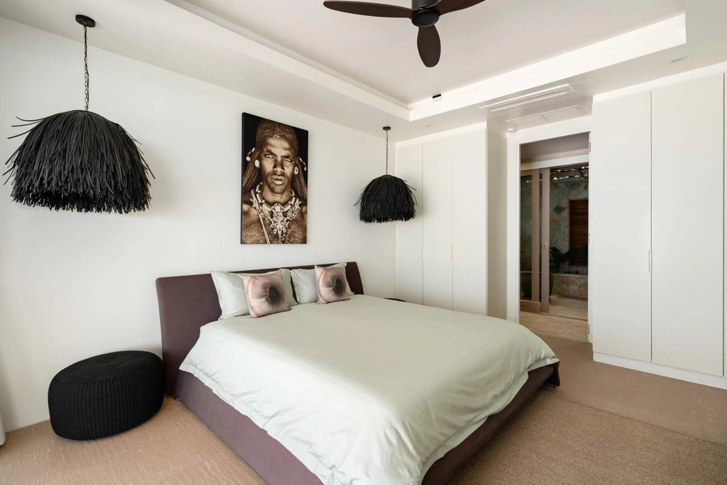 Bed in Villa Kohia, stunning sea views, breakfast, serviced daily, private dining service on request, North Chaweng