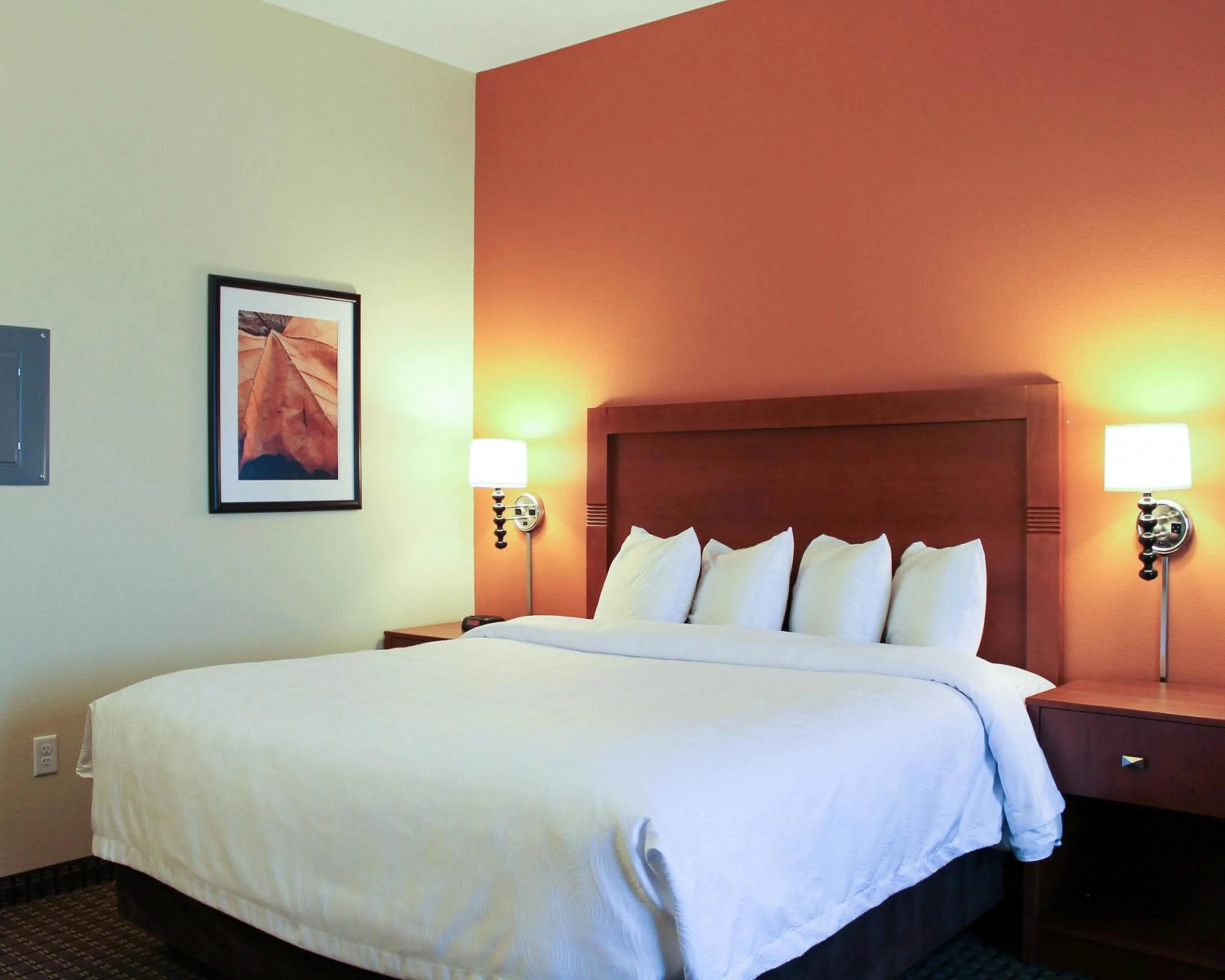 Bed in MainStay Suites Tioga