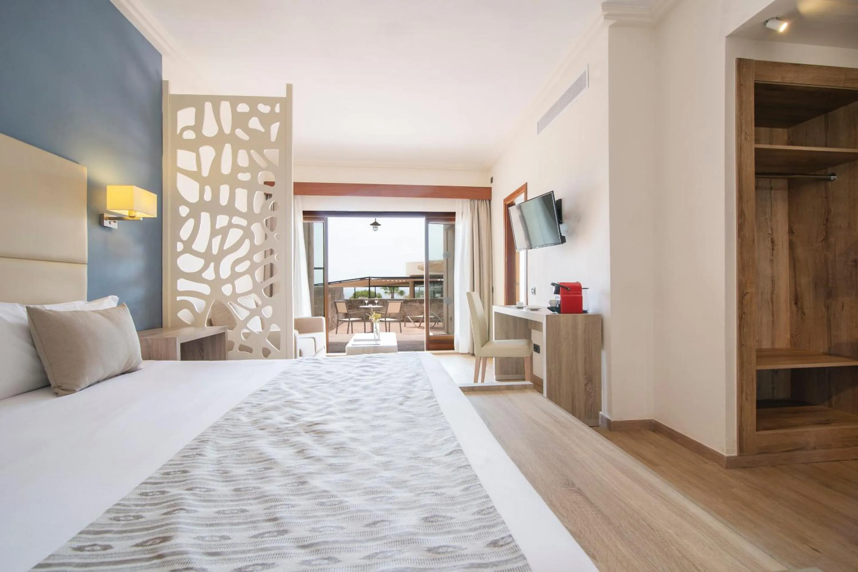 Bedroom, Bed in Hotel Menorca Binibeca - Adults Recommended - by Pierre & Vacances Premium