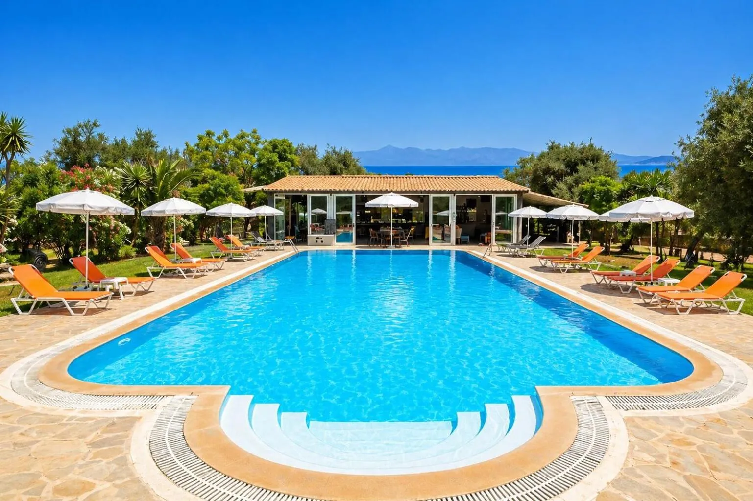 Swimming pool in Kosmas Apartments