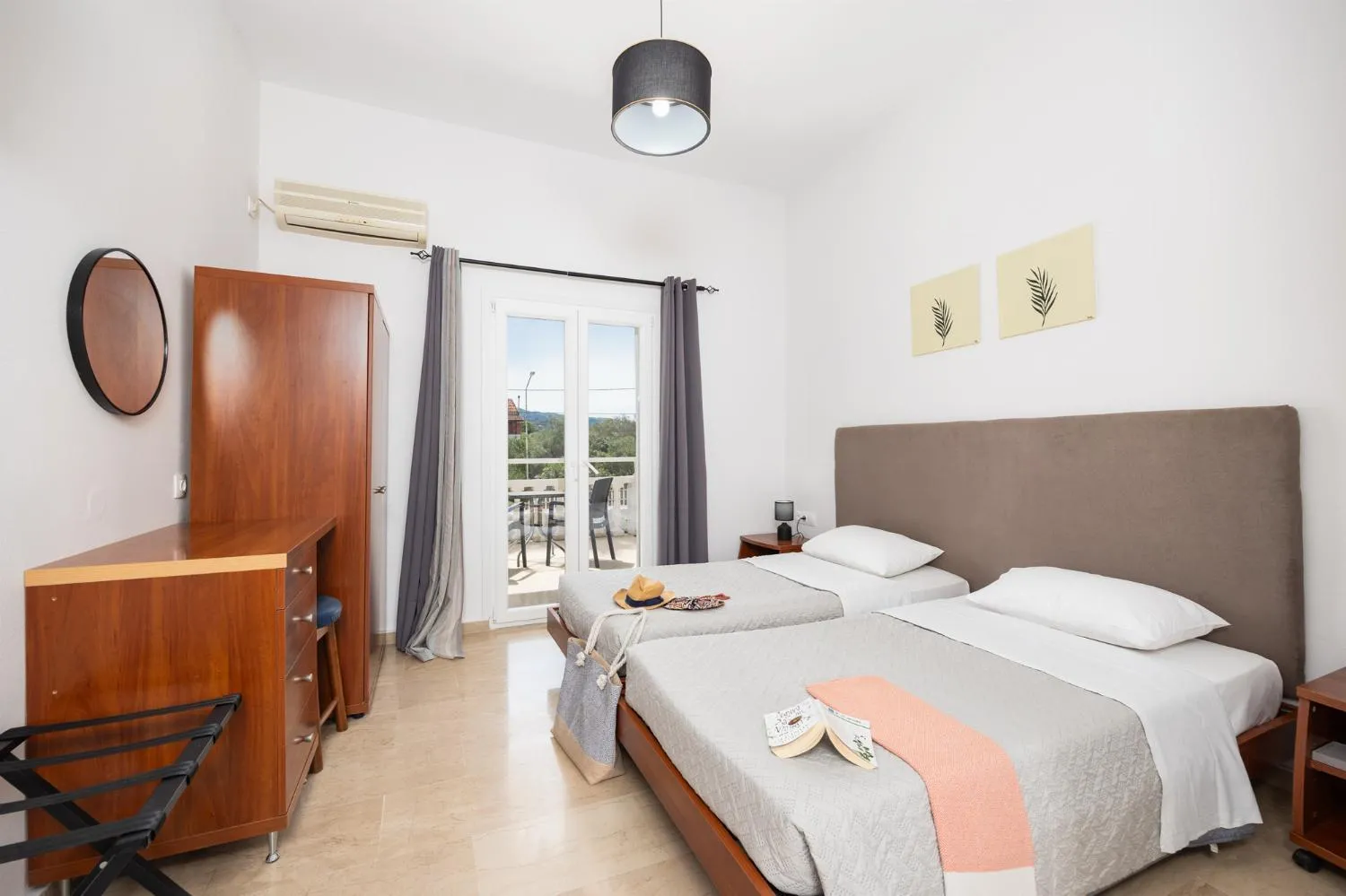 Bed in Kosmas Apartments