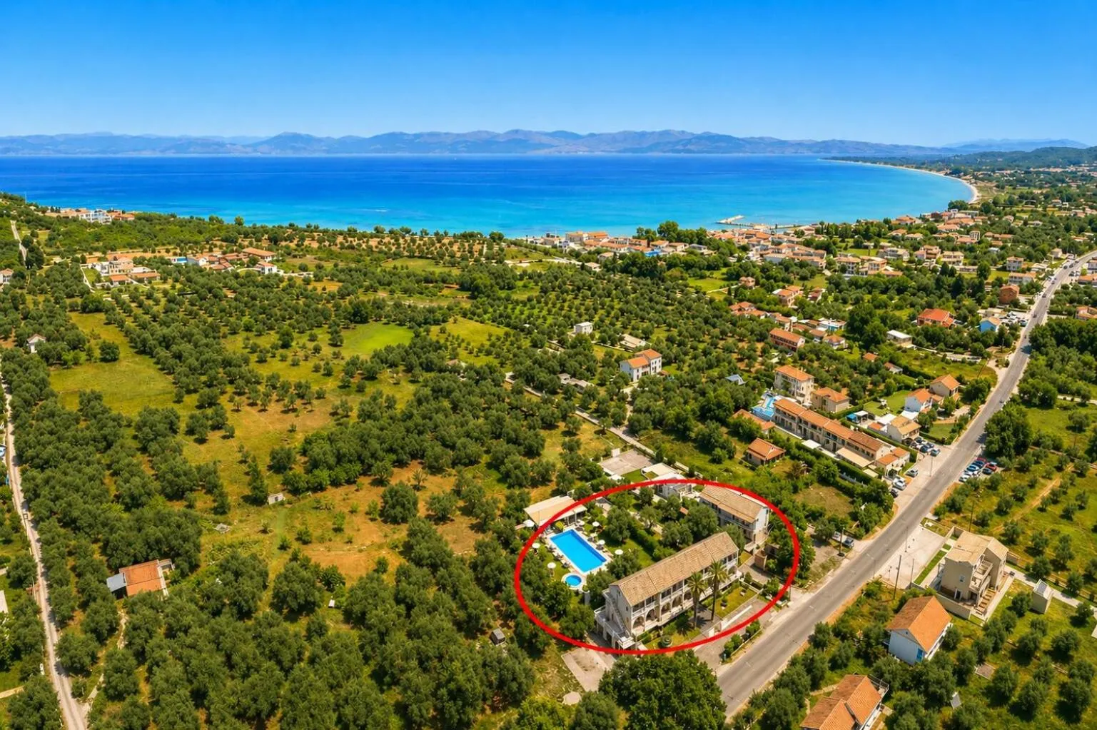 Bird's eye view in Kosmas Apartments