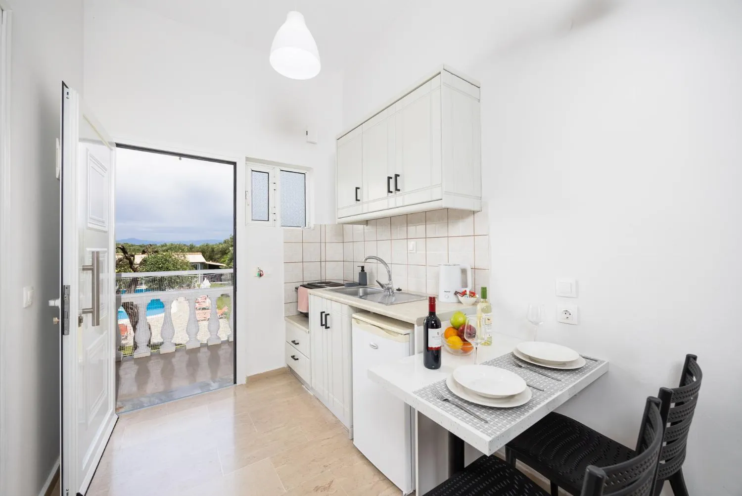 Kitchen or kitchenette in Kosmas Apartments