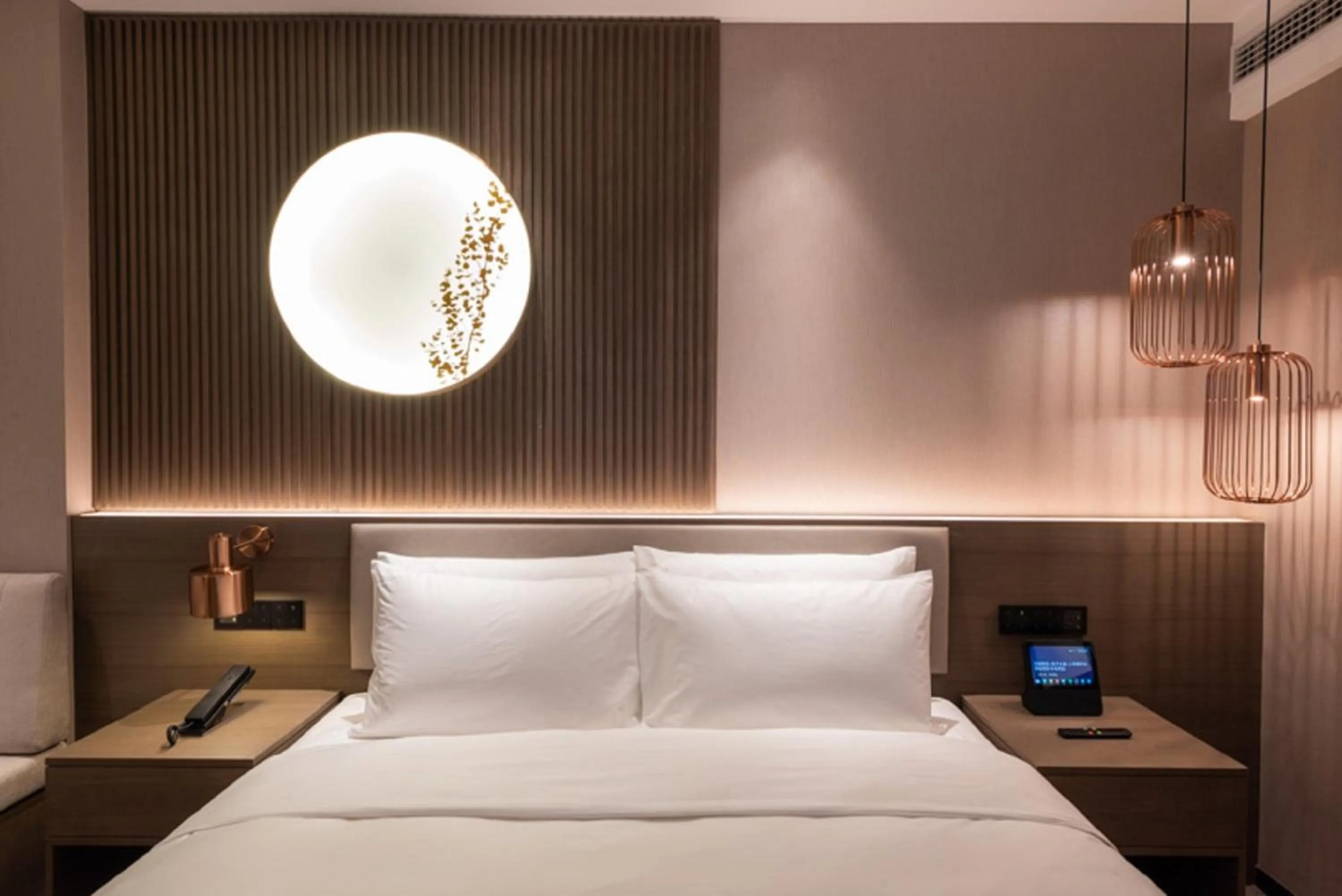 Bed in Orange crystal Shanghai Lujiazui Expo Center