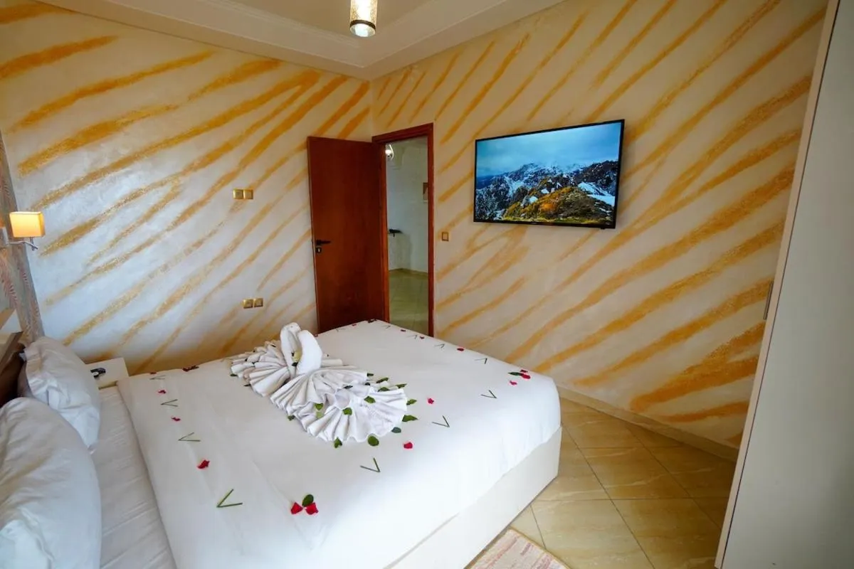 Bed in Apartments next to the beach