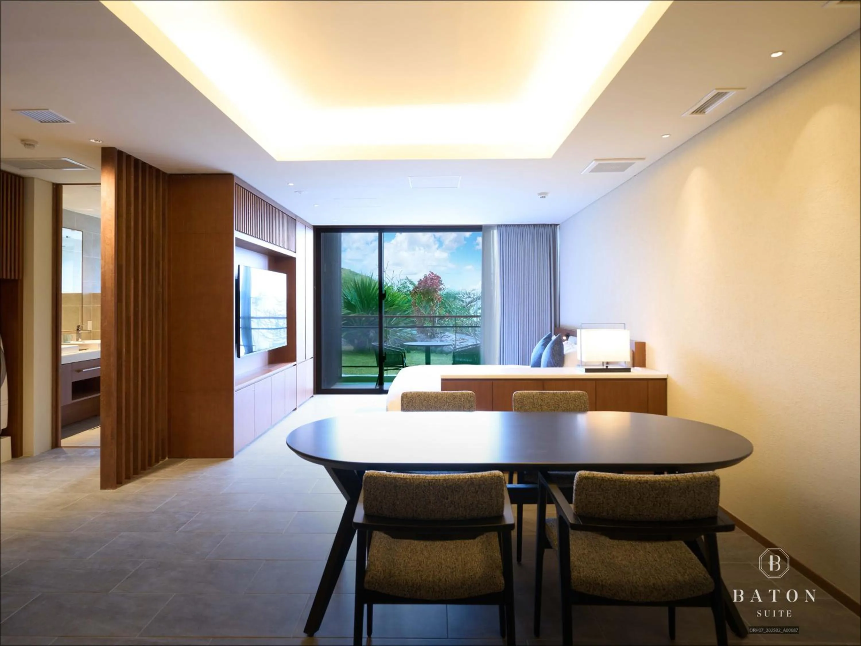 Living room in BATON SUITE Okinawa-kourijima