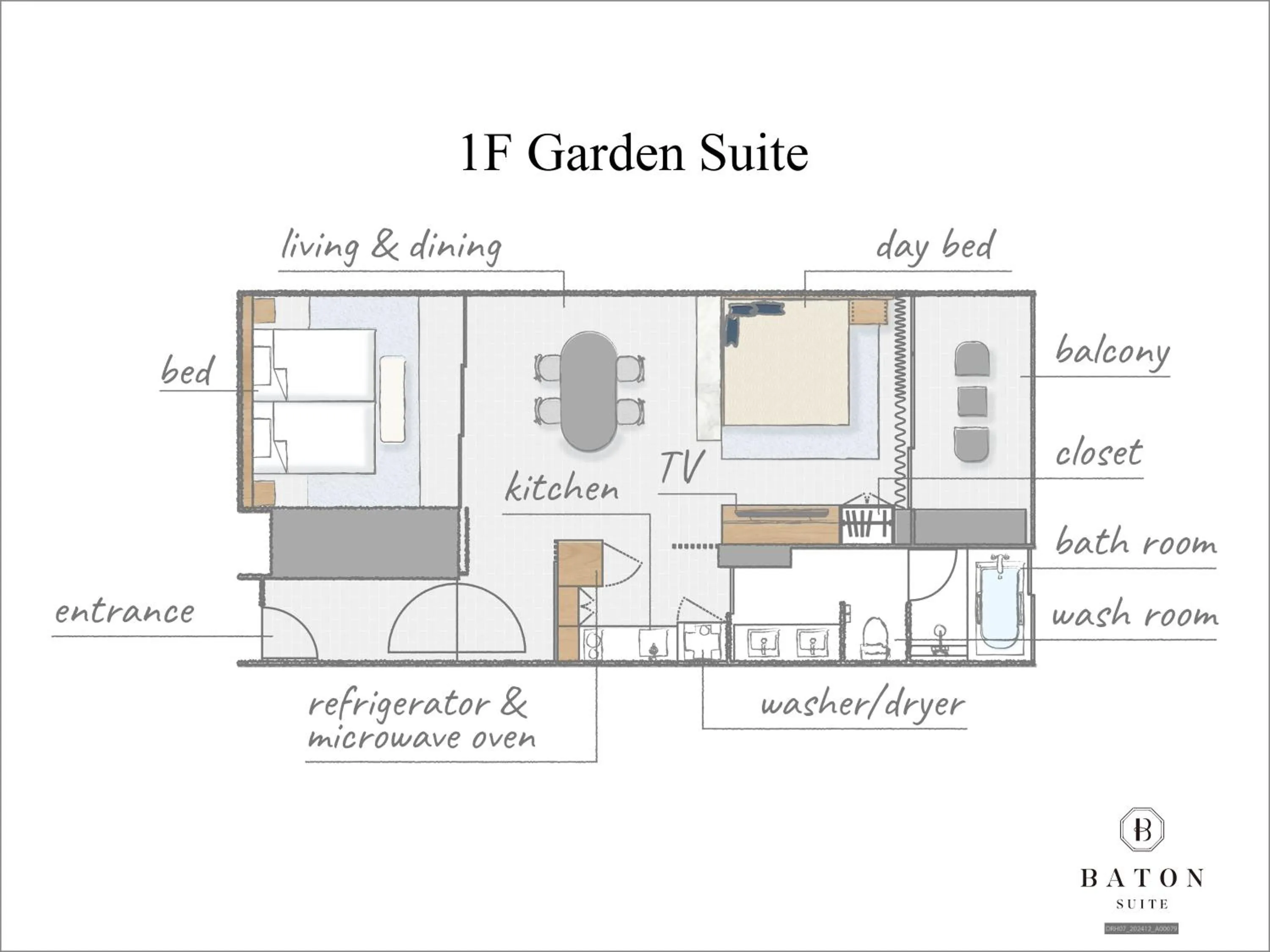 Floor plan in BATON SUITE Okinawa-kourijima