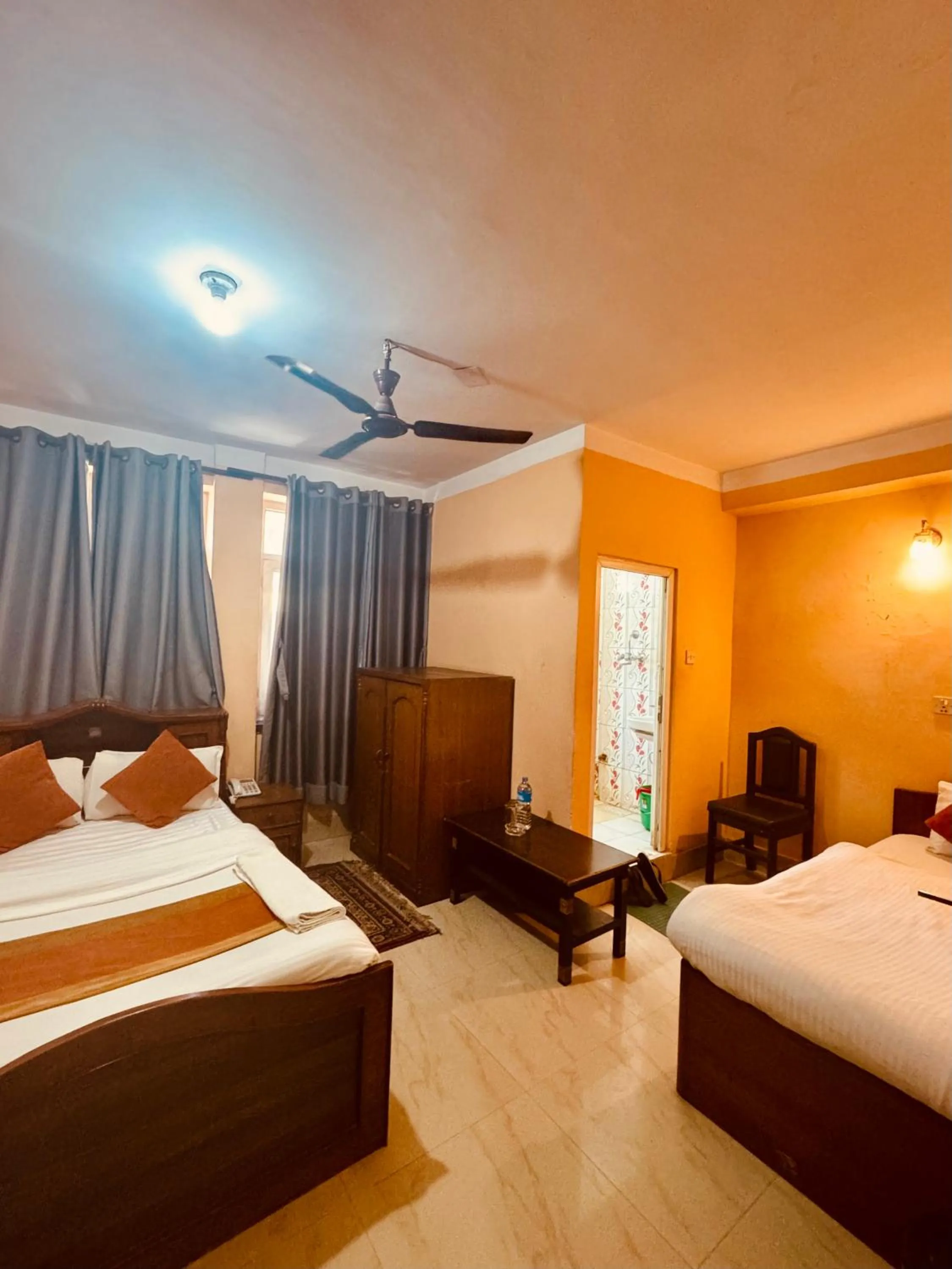 Bed in Om Mandakini Hotel