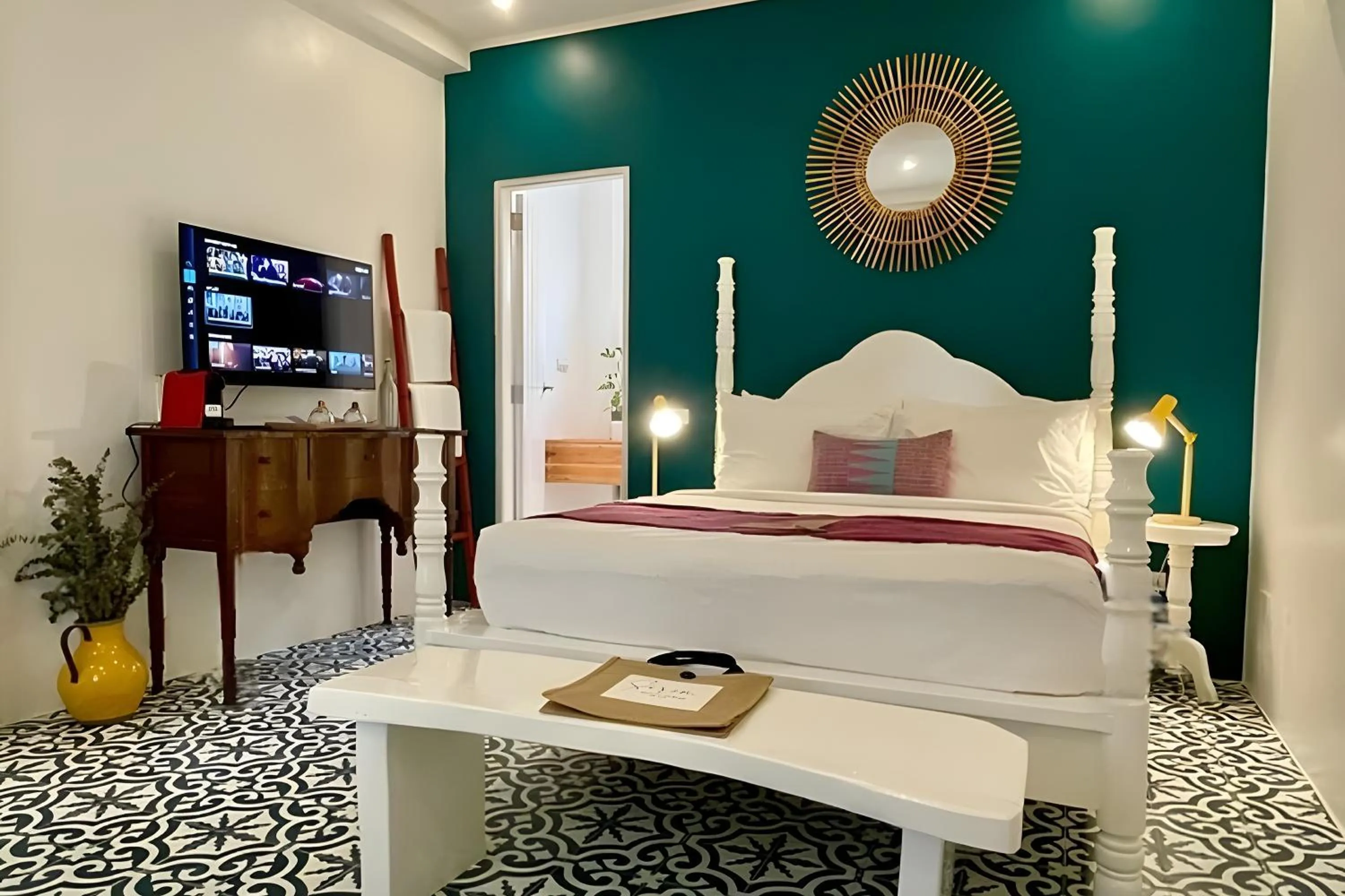 Bed in Sirom Beach House