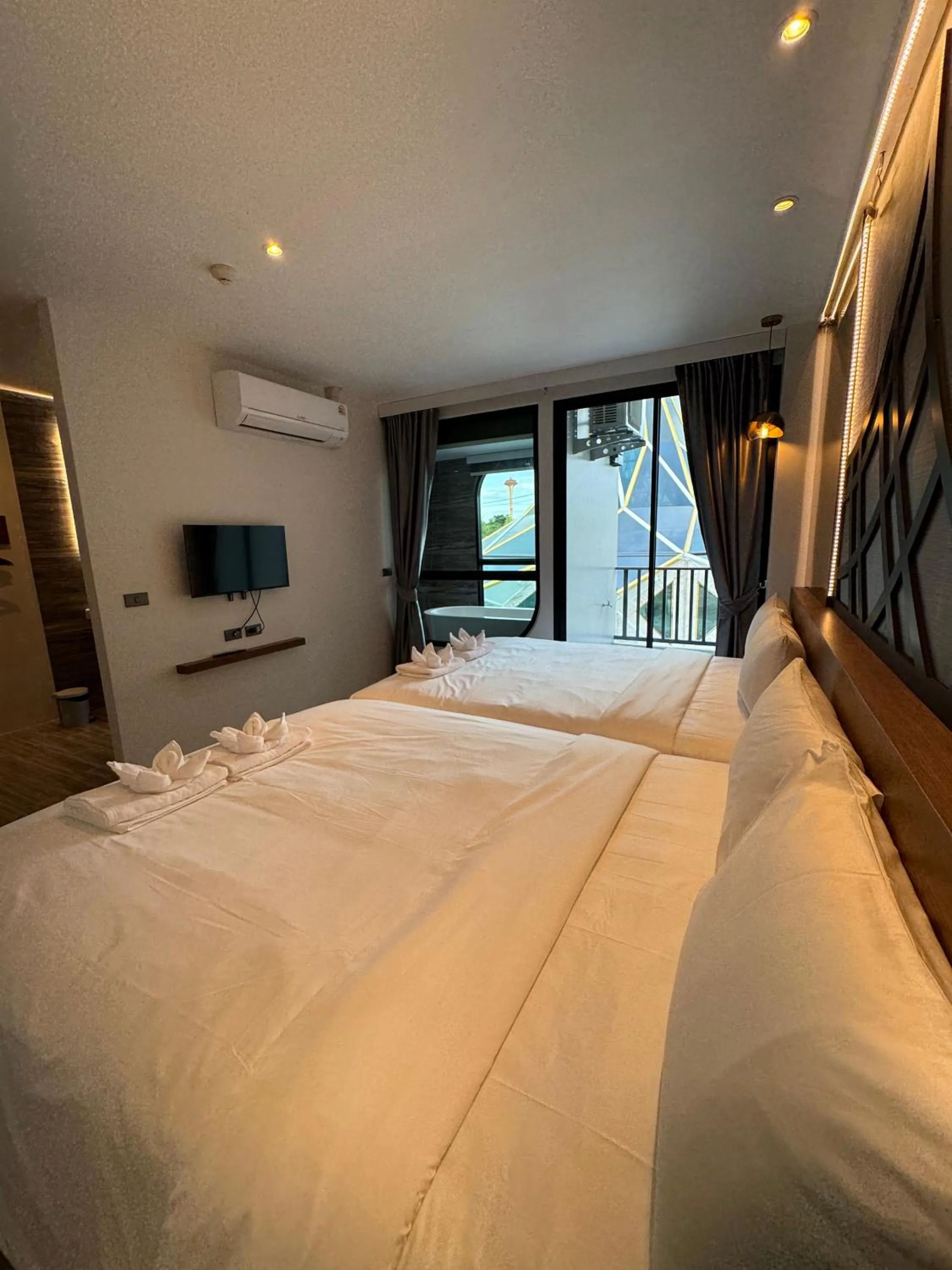 Bed in S3 Ayutthaya Hotel