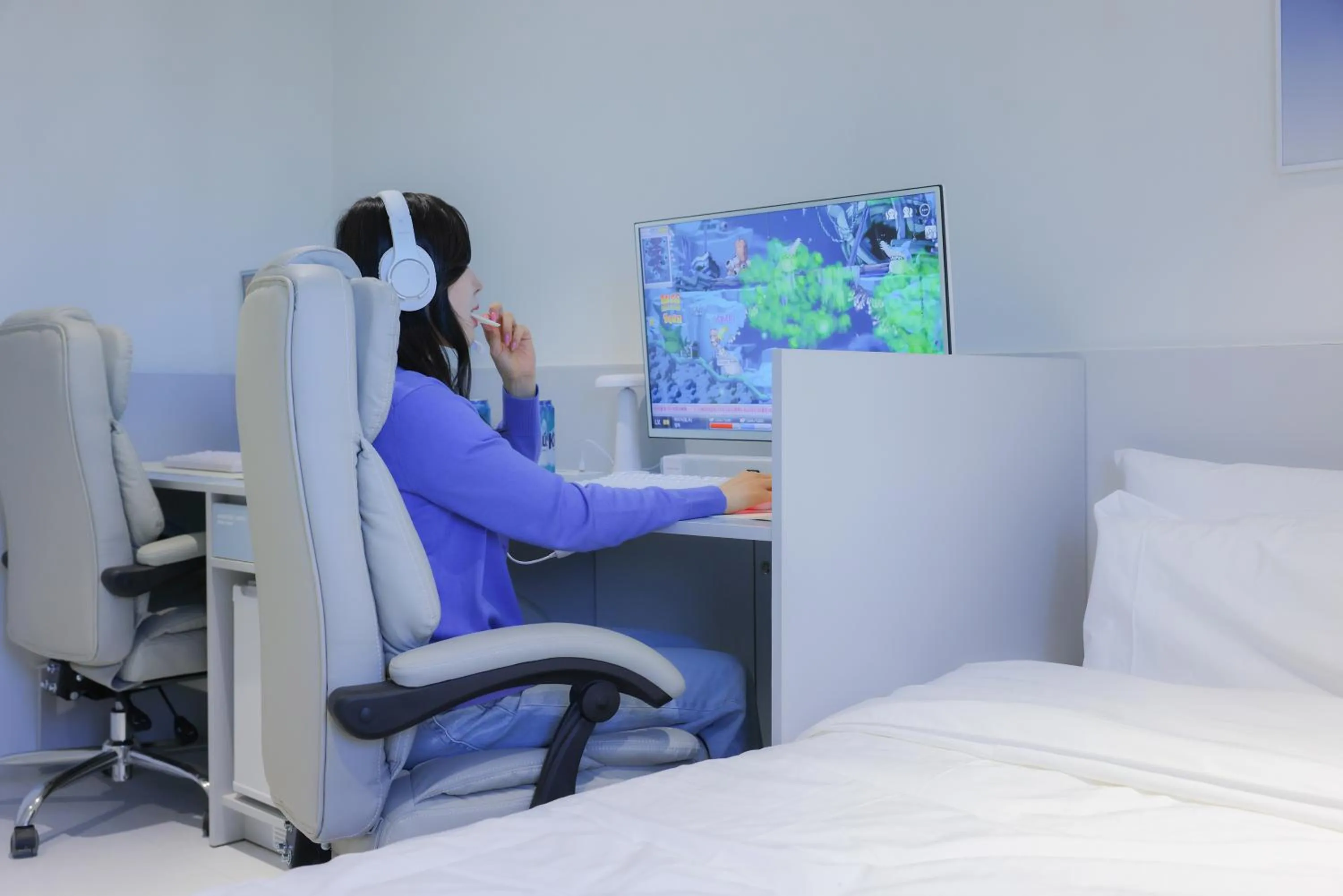 Bed in Anook Air Hotel Chuncheon