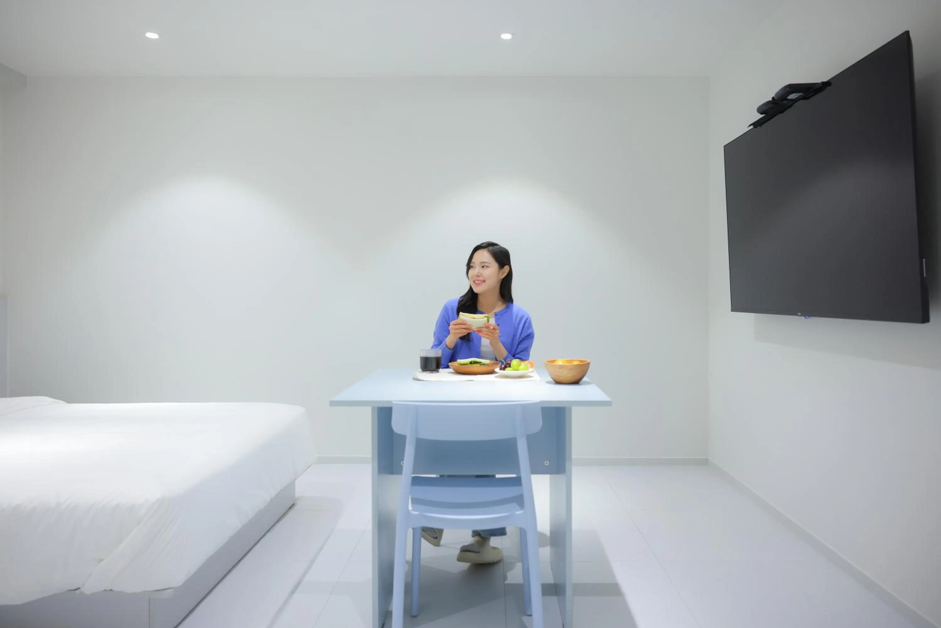 Bed in Anook Air Hotel Chuncheon