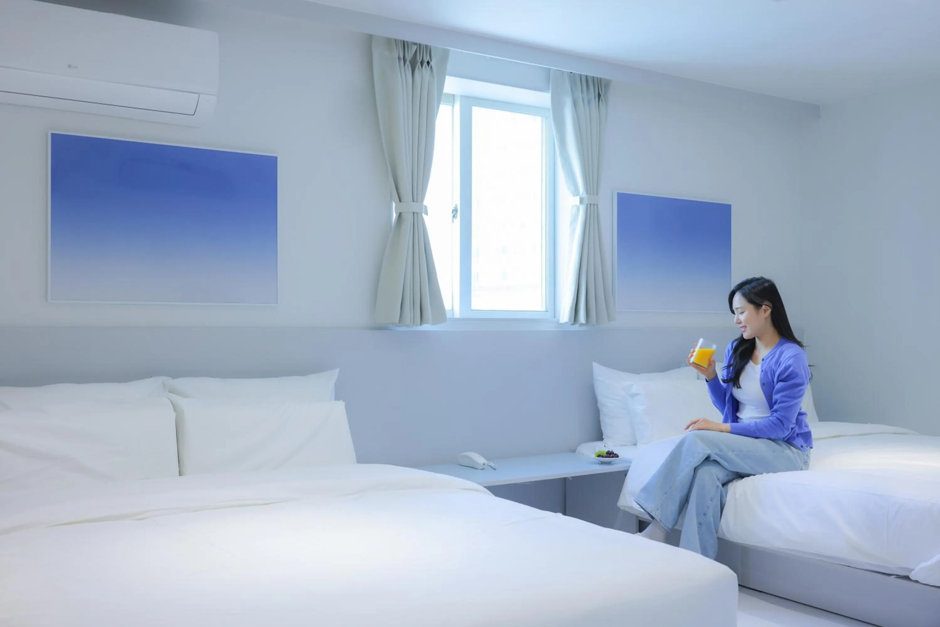 Bed in Anook Air Hotel Chuncheon