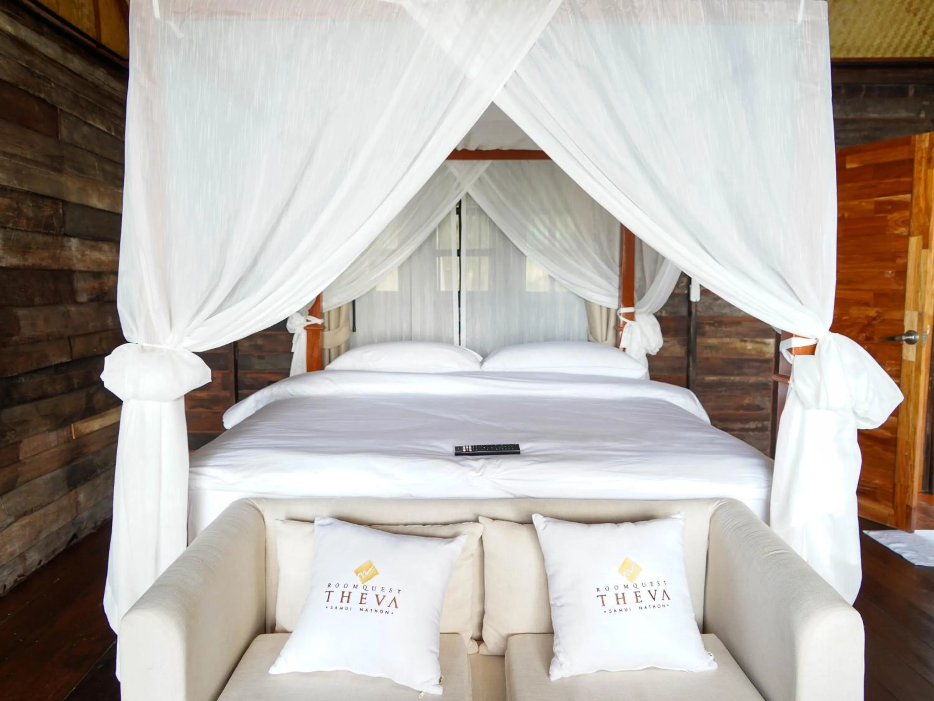 Bed in RoomQuest THEVA Resort Koh Samui