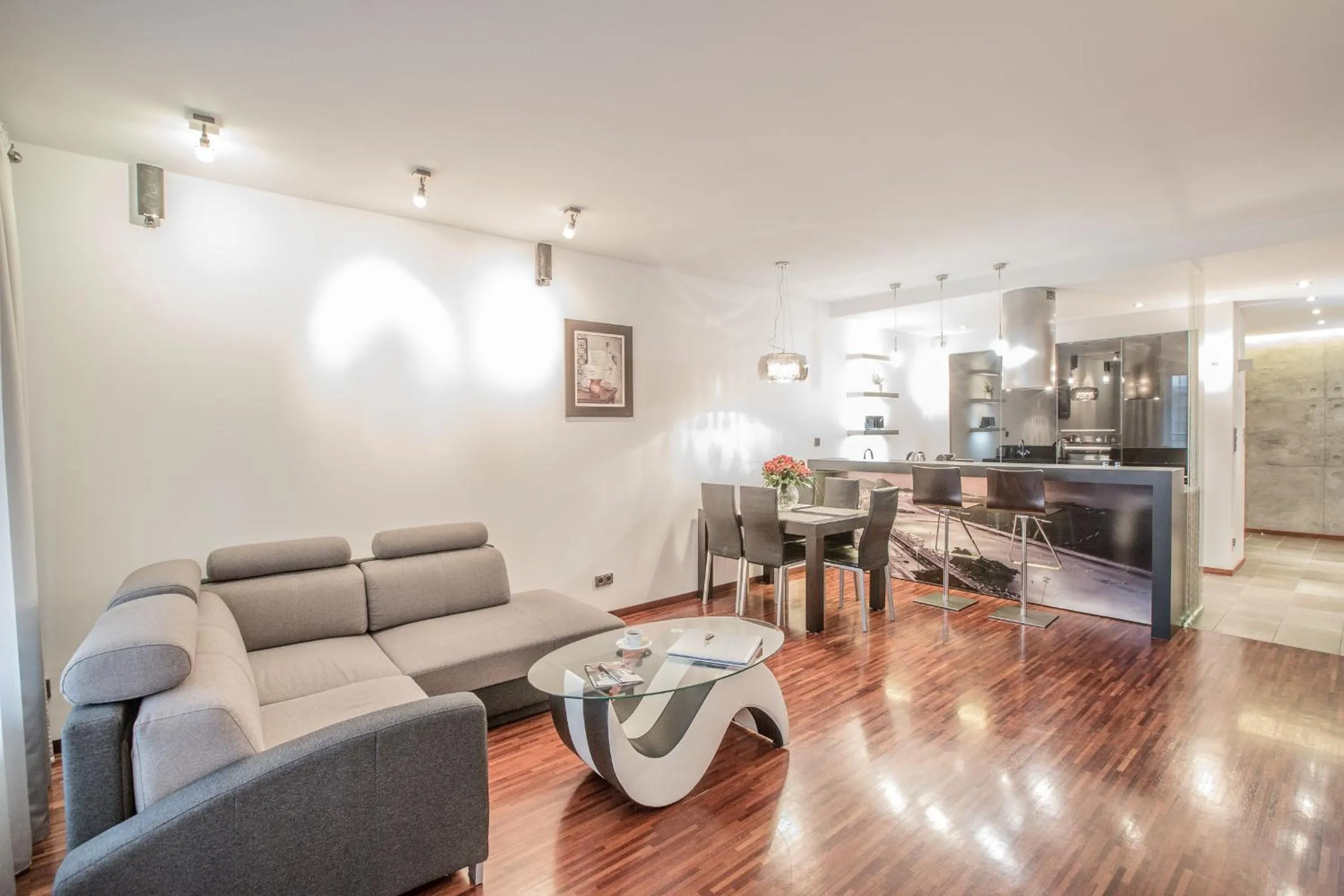 Living room in inQse Warsaw Centre