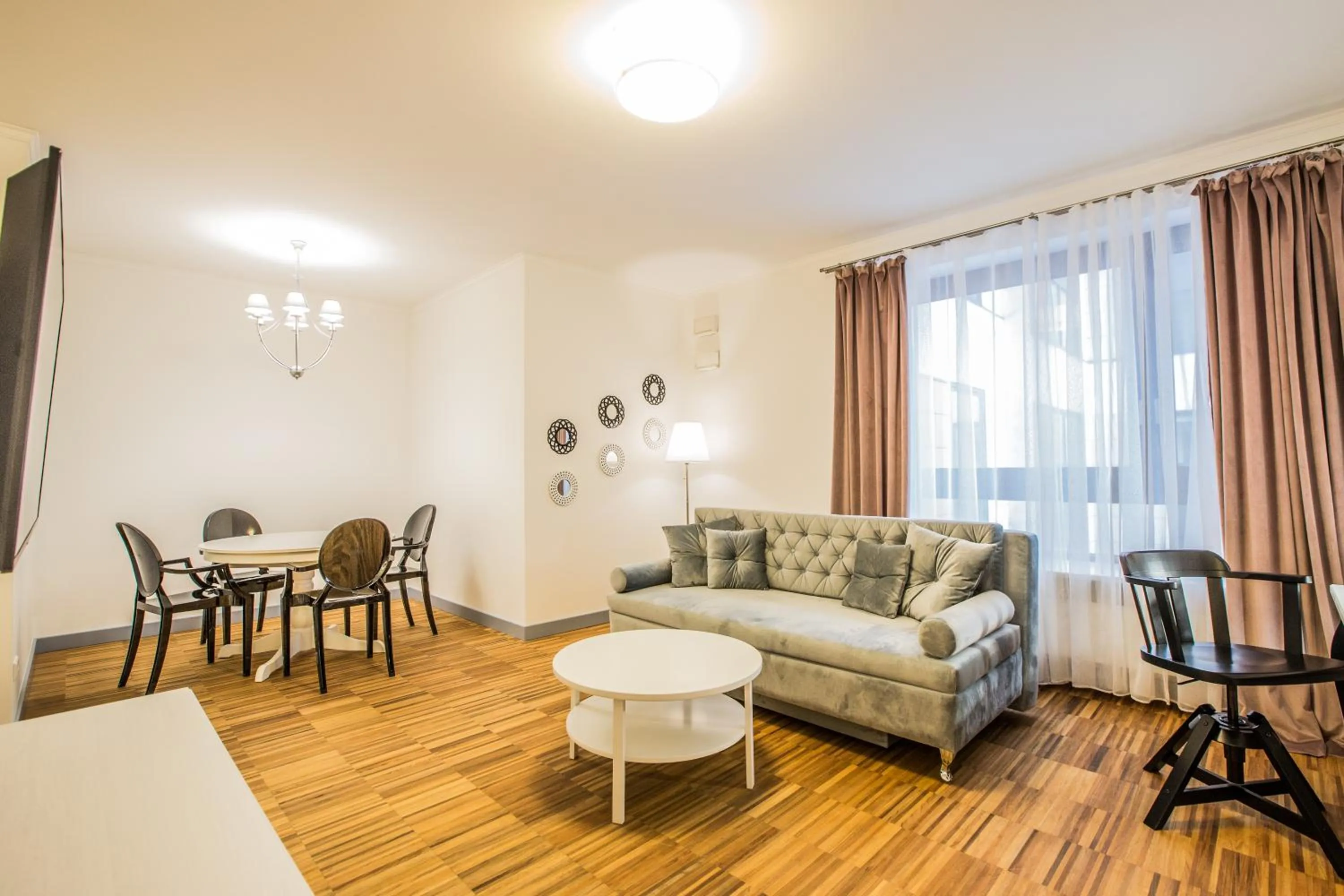 Living room in inQse Warsaw Centre