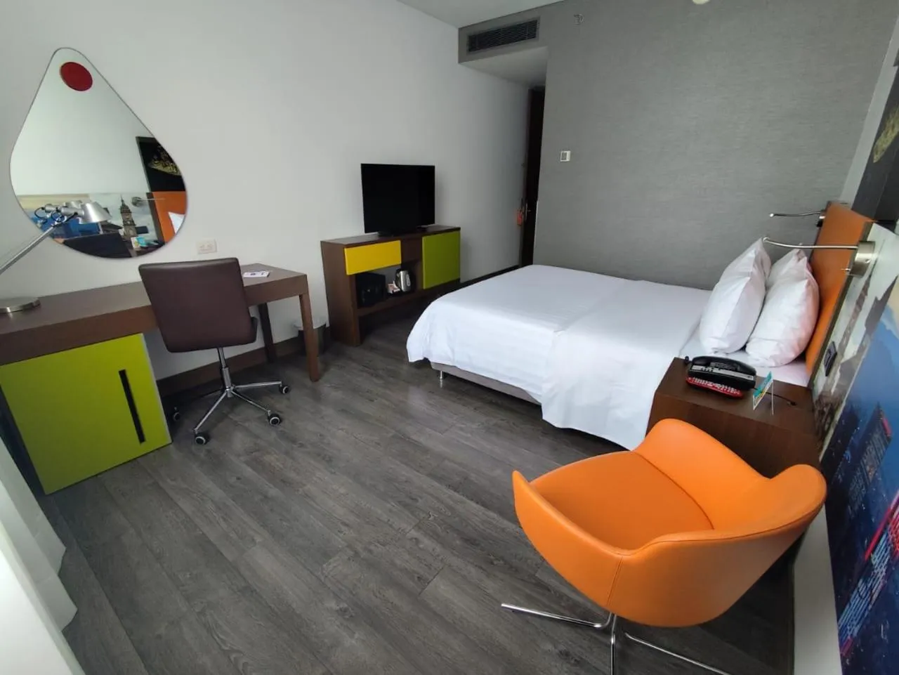 furniture, Bed in Hampton by Hilton Bogota Usaquen