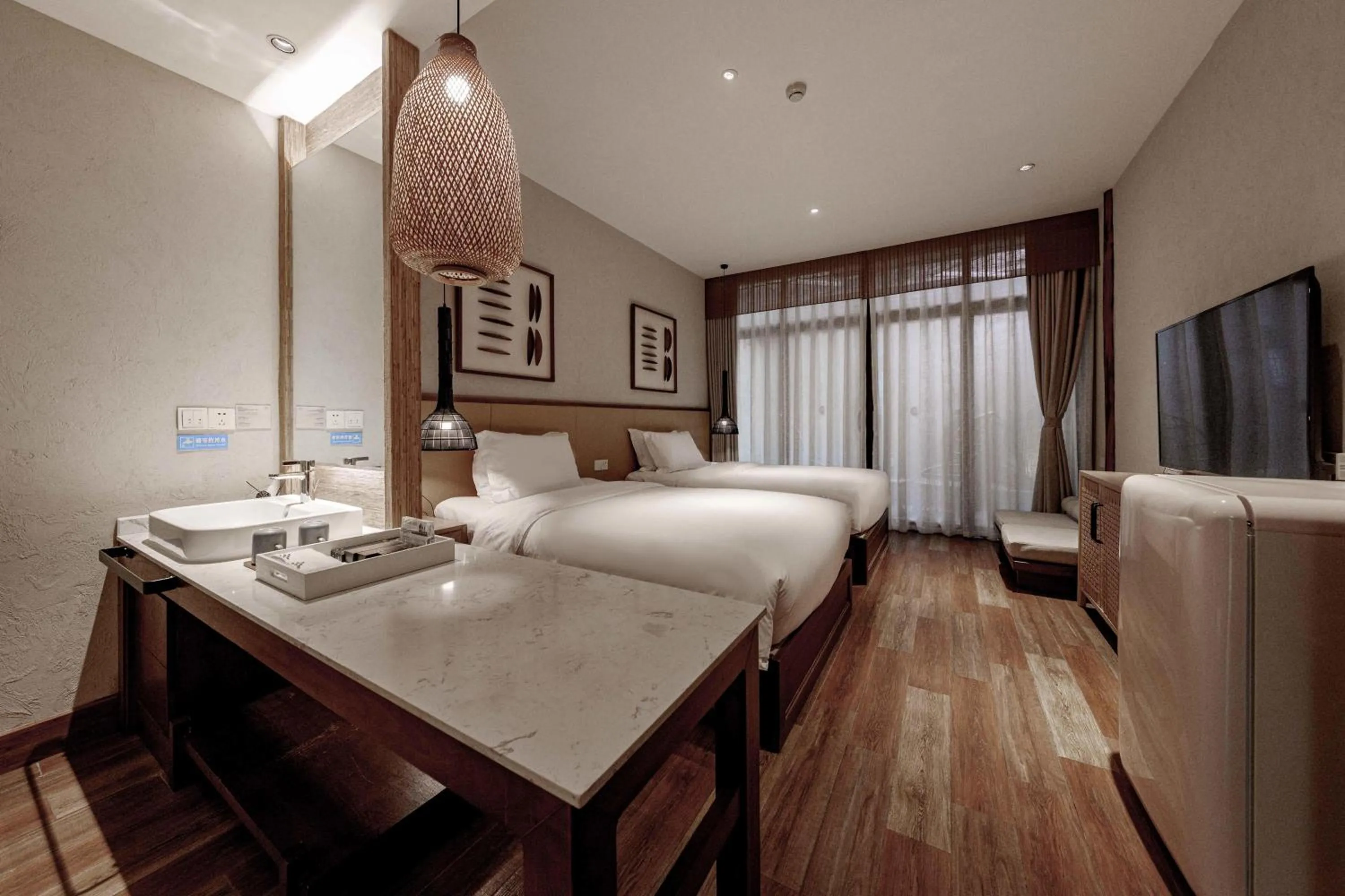 Bed in Ancient Charm Inn Chengdu