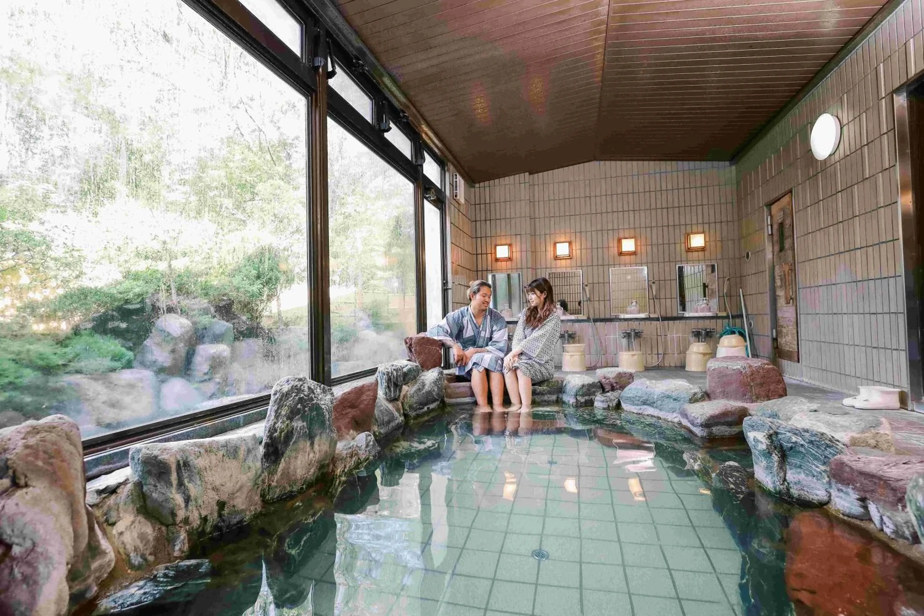 Hot Spring Bath in Sansui Resorts Yamanakako