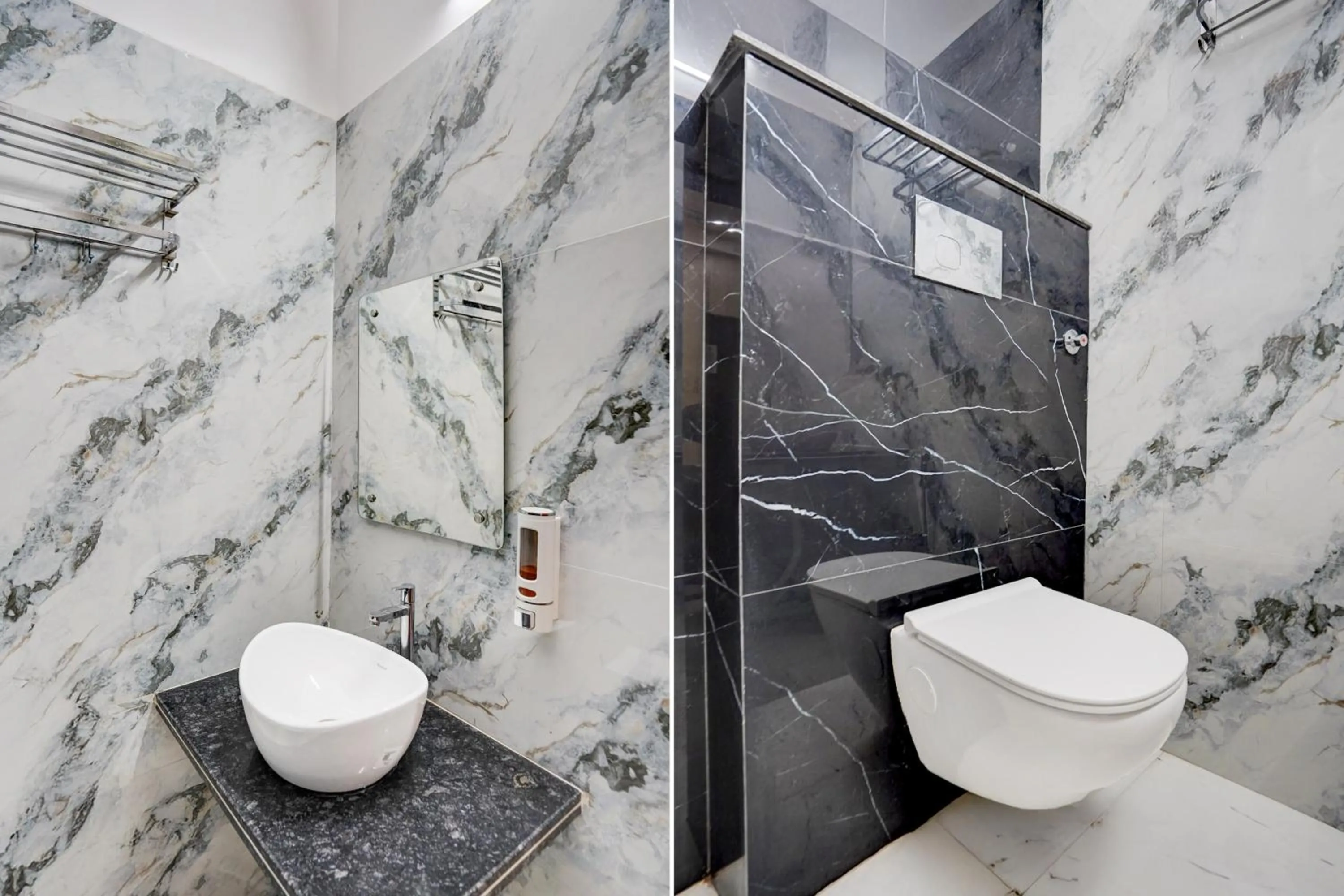 Bathroom in OYO Hotel O Khargapur Ring Road Formerly Shimla Grand