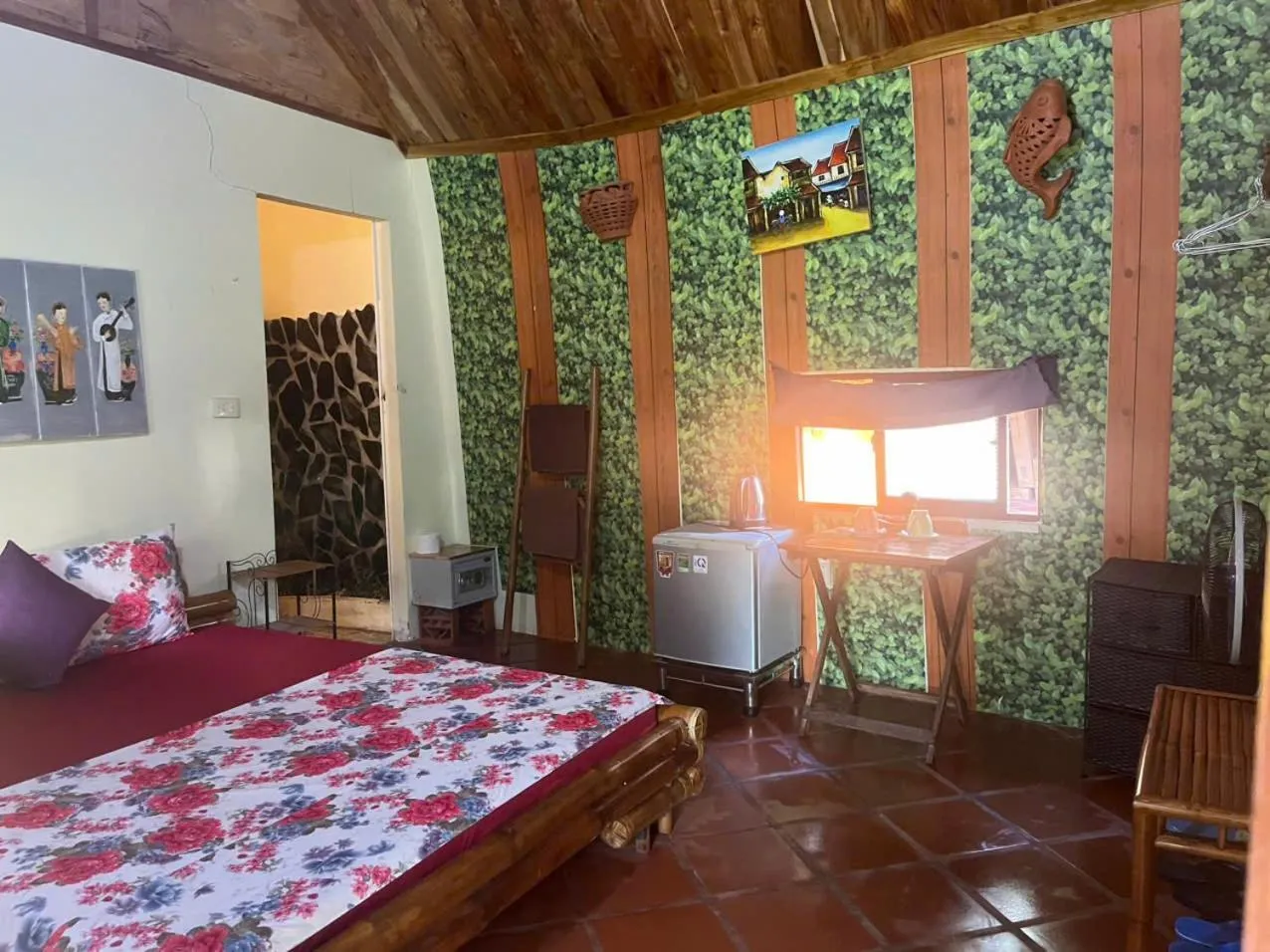 Bed in Ninila Fruit Farm Bungalow