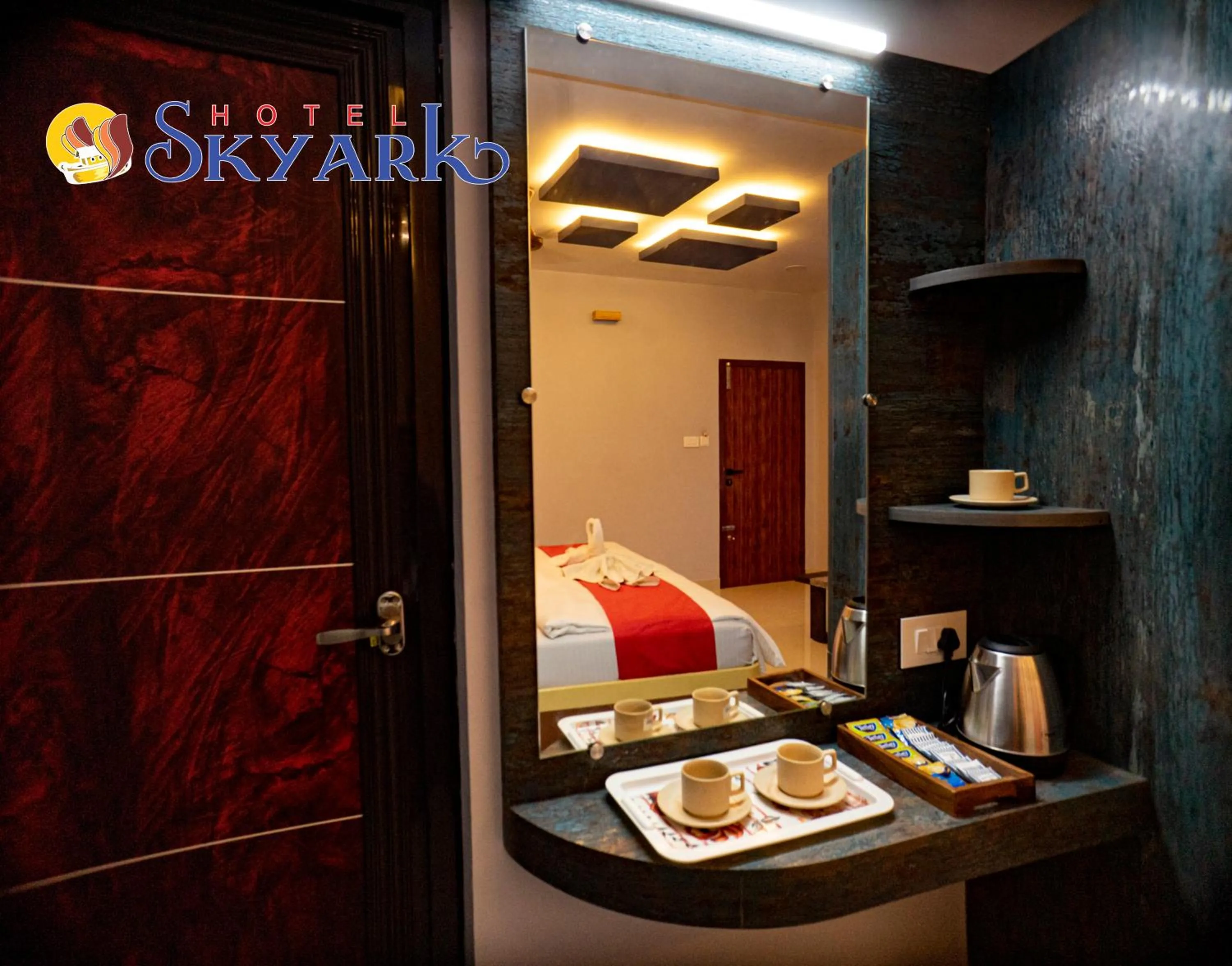 Bed in Hotel Skyark