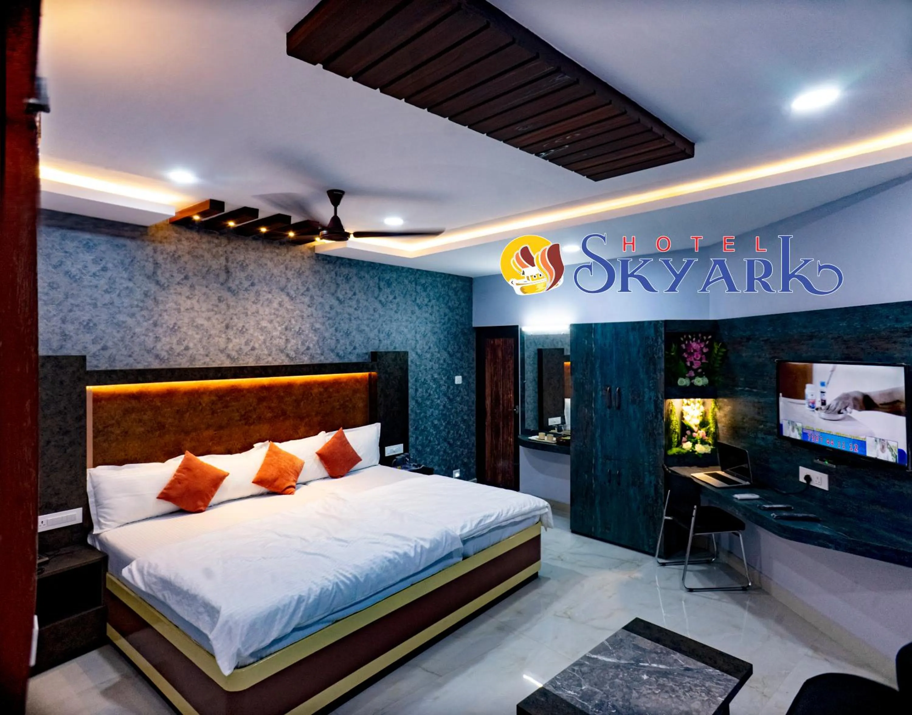 Bed in Hotel Skyark