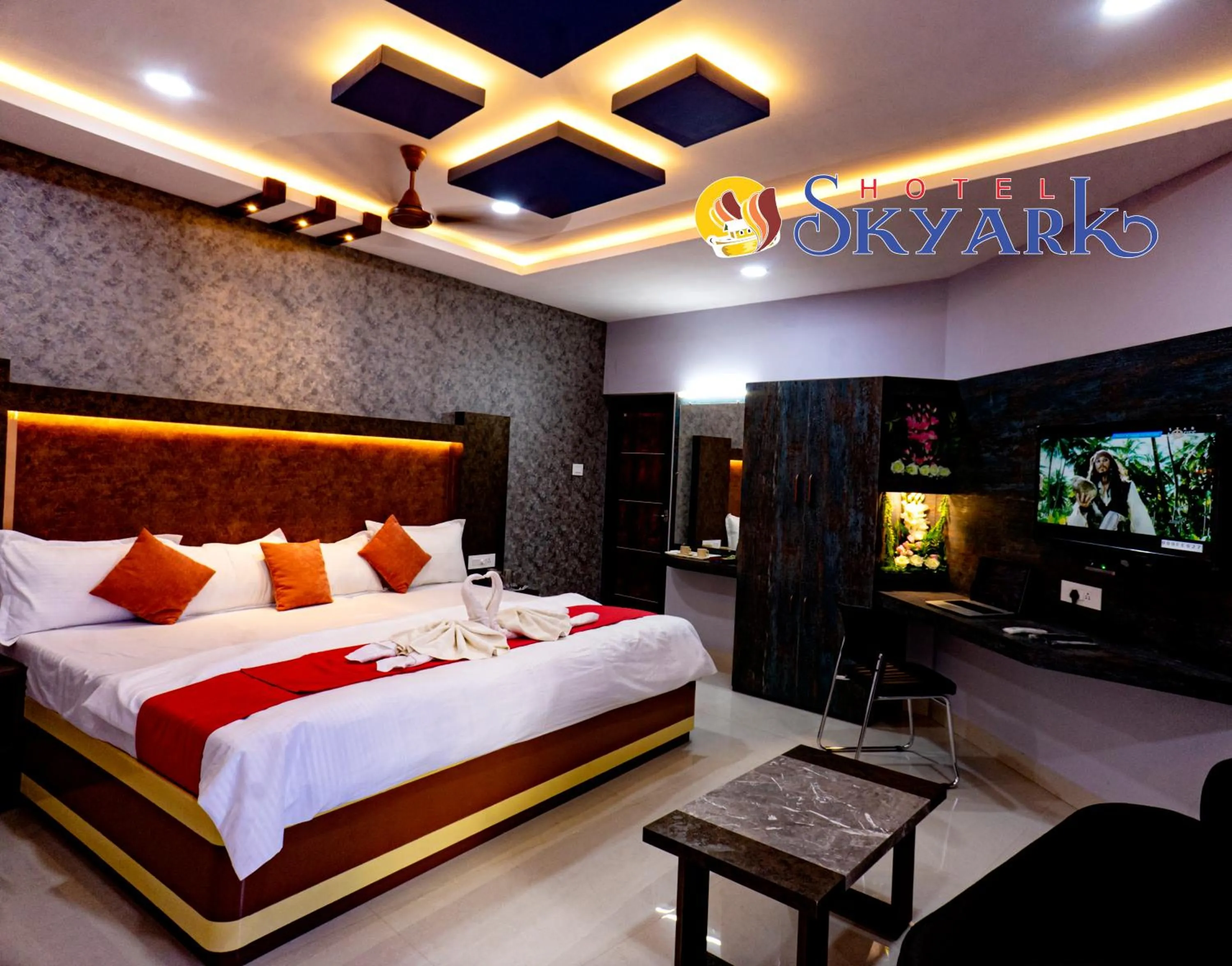 Bed in Hotel Skyark