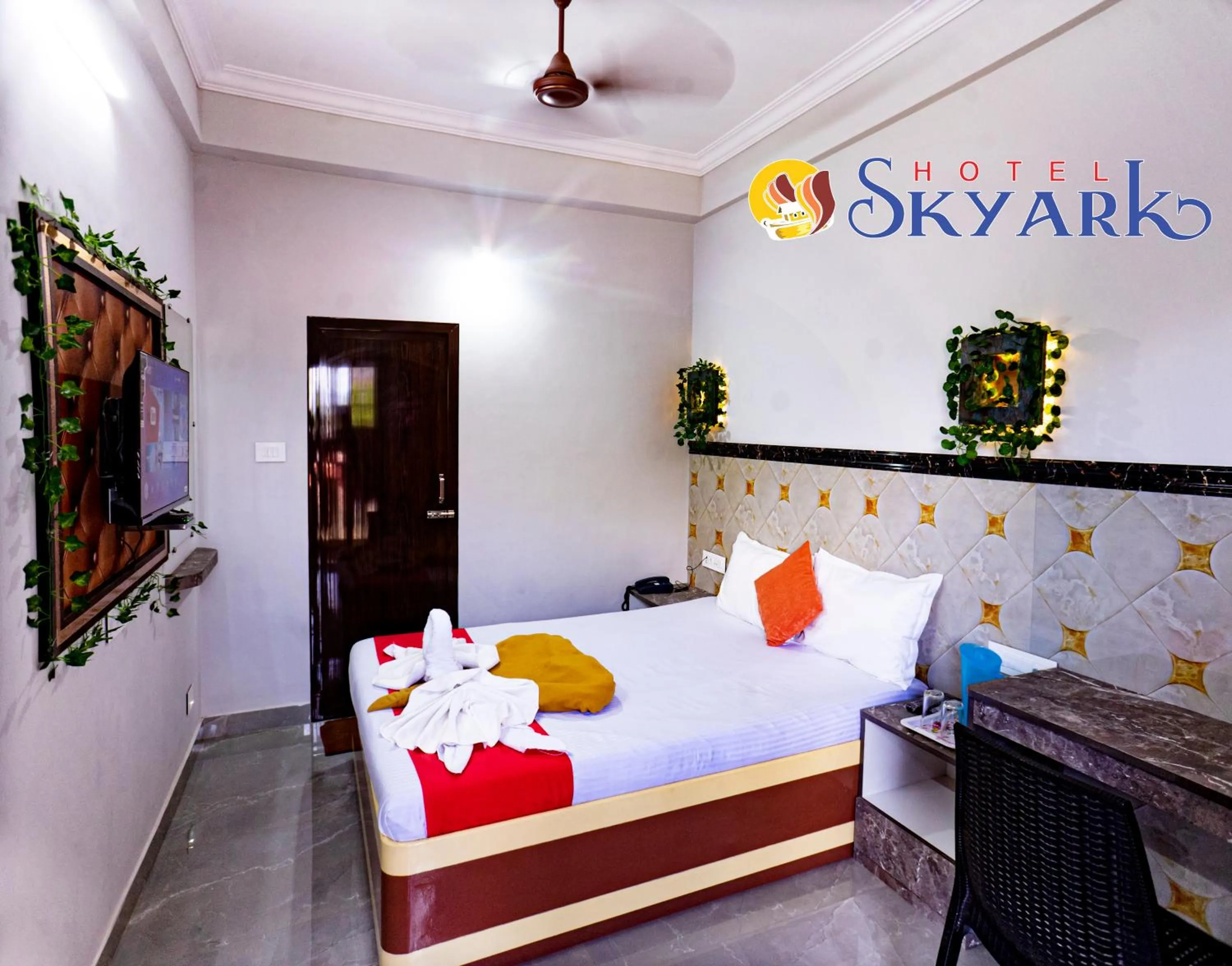 Bed in Hotel Skyark