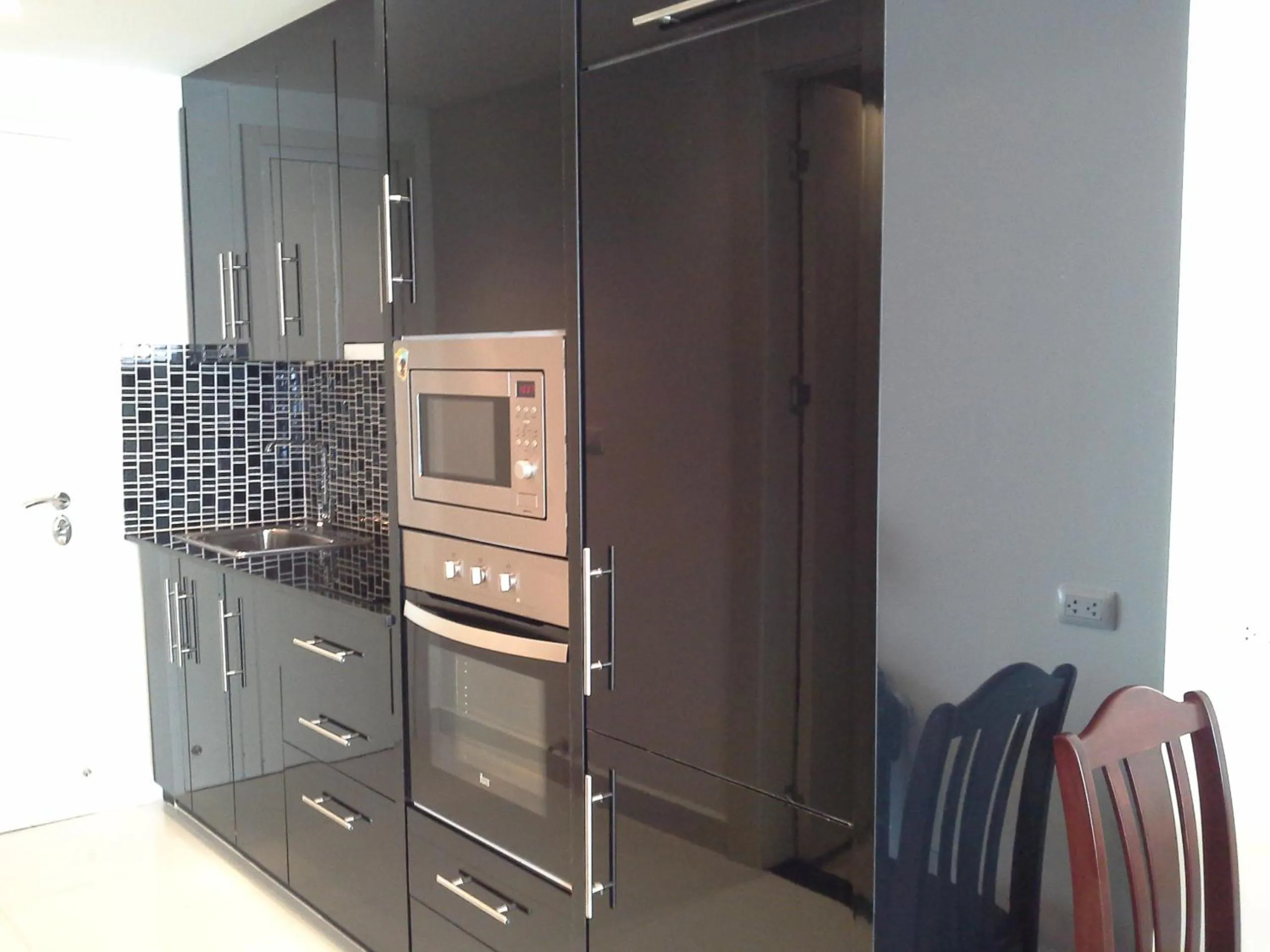 Kitchen or kitchenette in Cosy Beach View Apartments