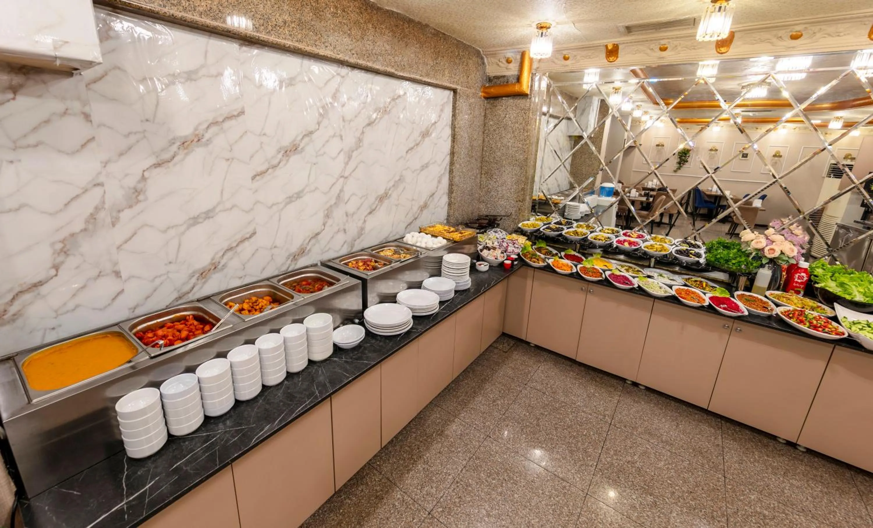 Buffet breakfast in Hamit Hotel Istanbul