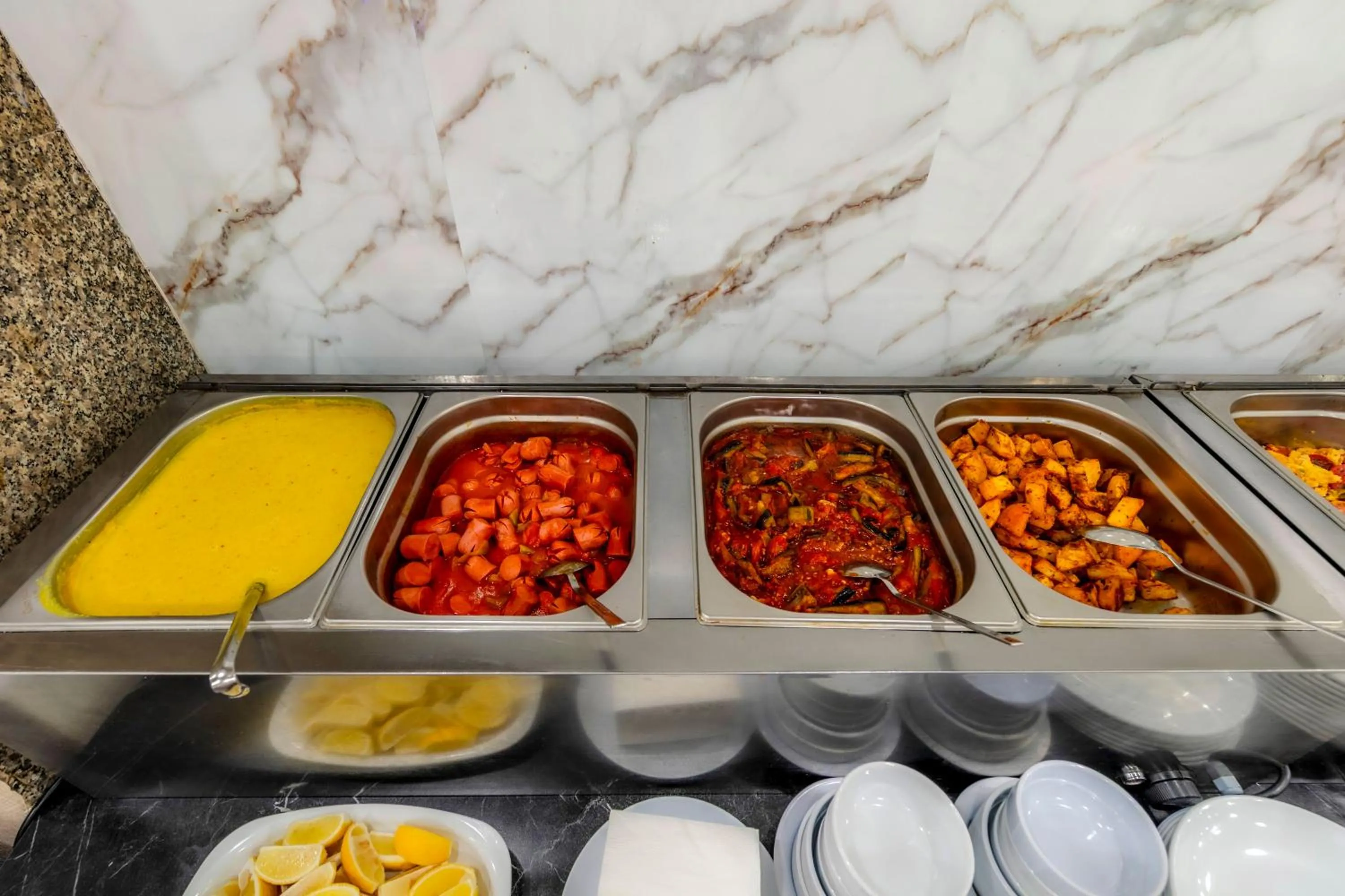 Buffet breakfast in Hamit Hotel Istanbul