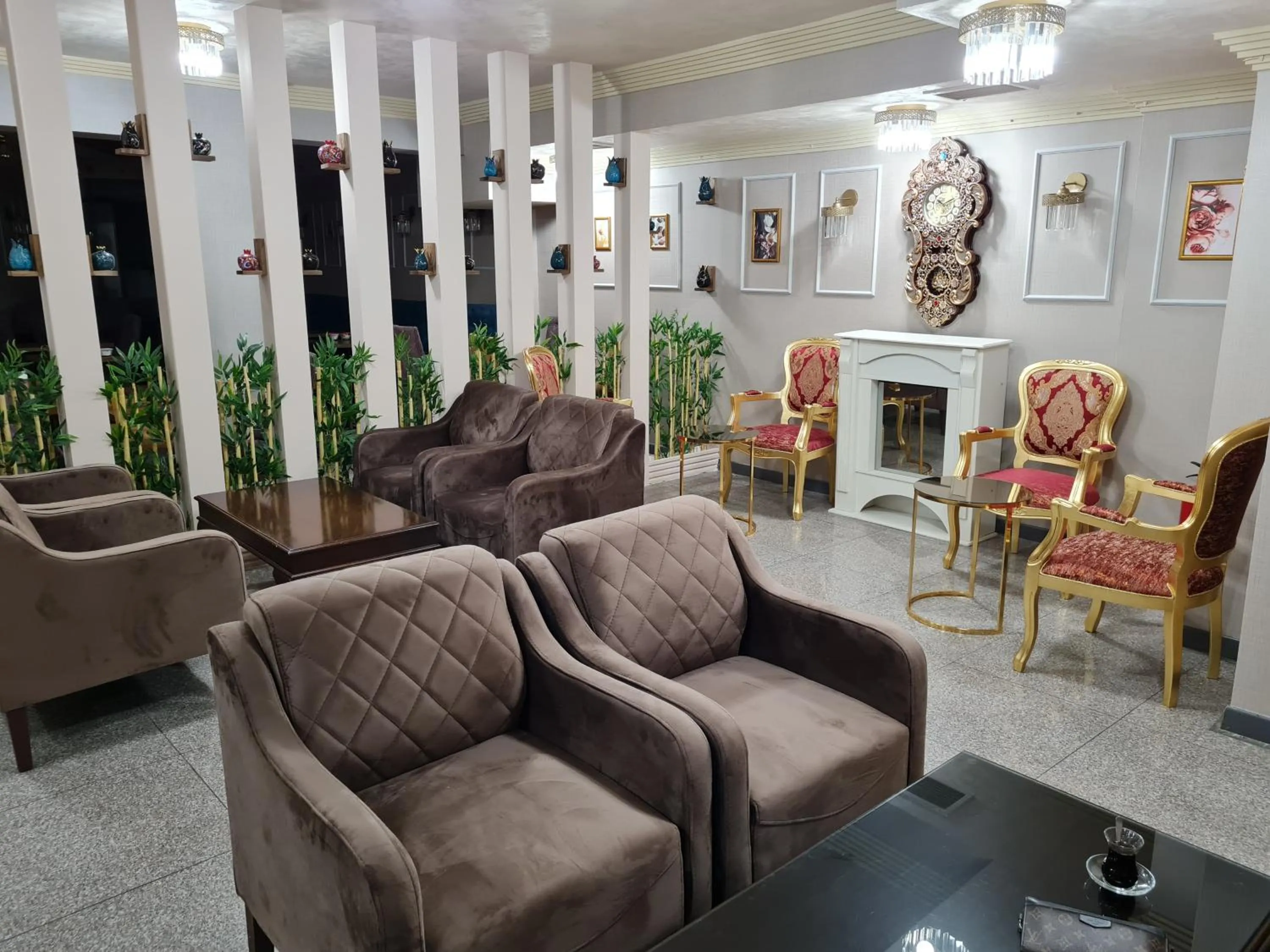 Seating area in Hamit Hotel Istanbul
