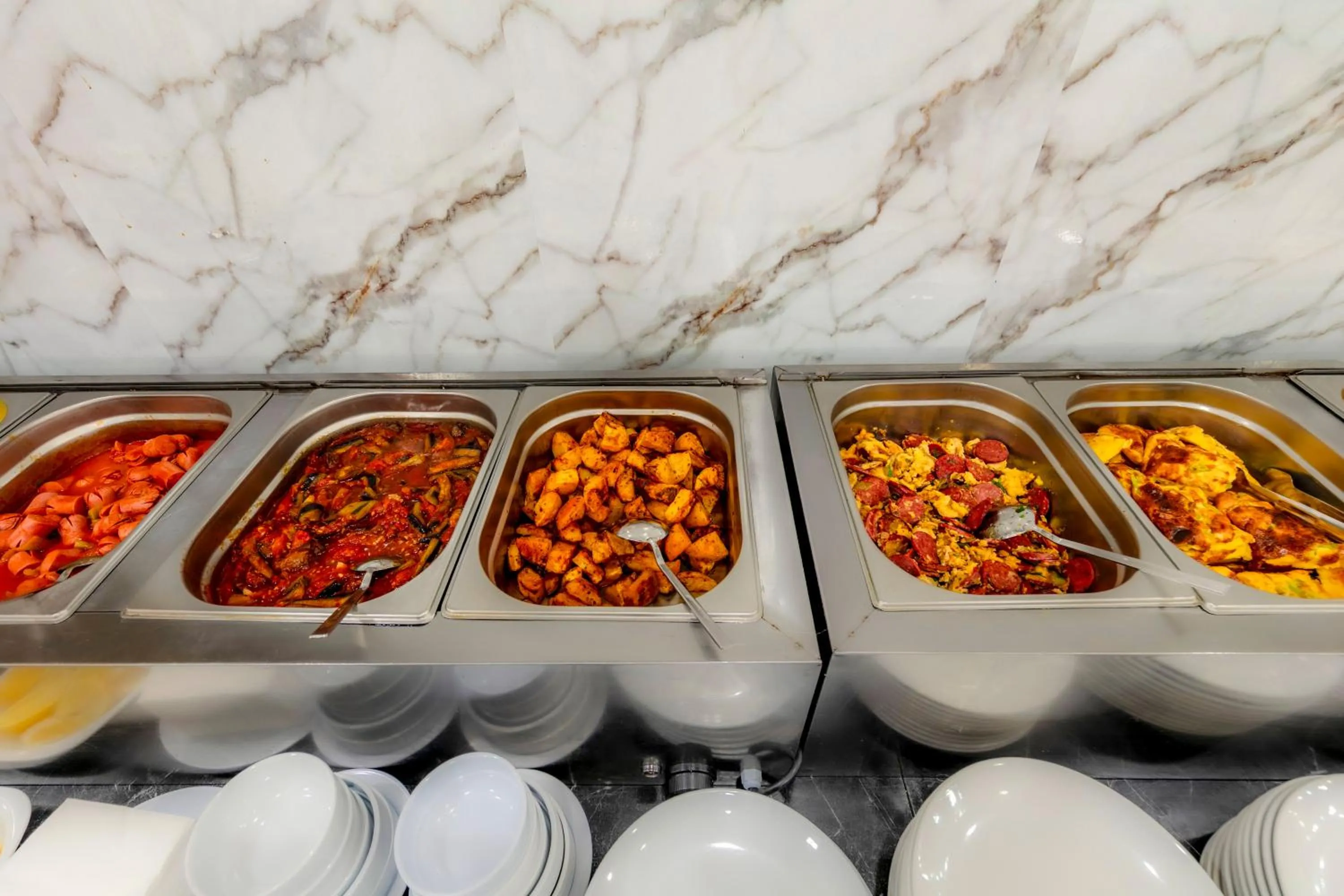 Buffet breakfast in Hamit Hotel Istanbul