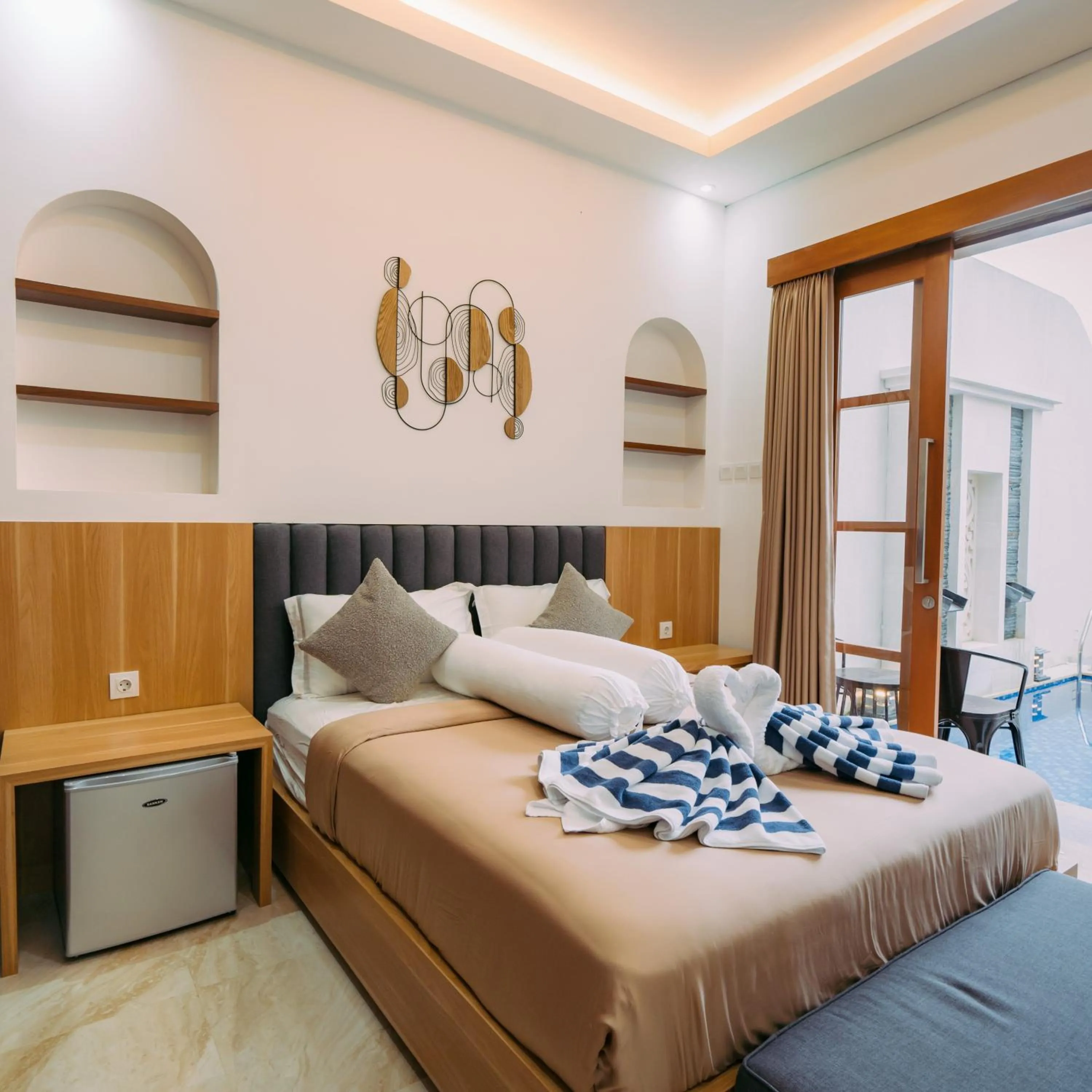 Bedroom, Bed in The Lavana Nakula Villa Kuta Sunset