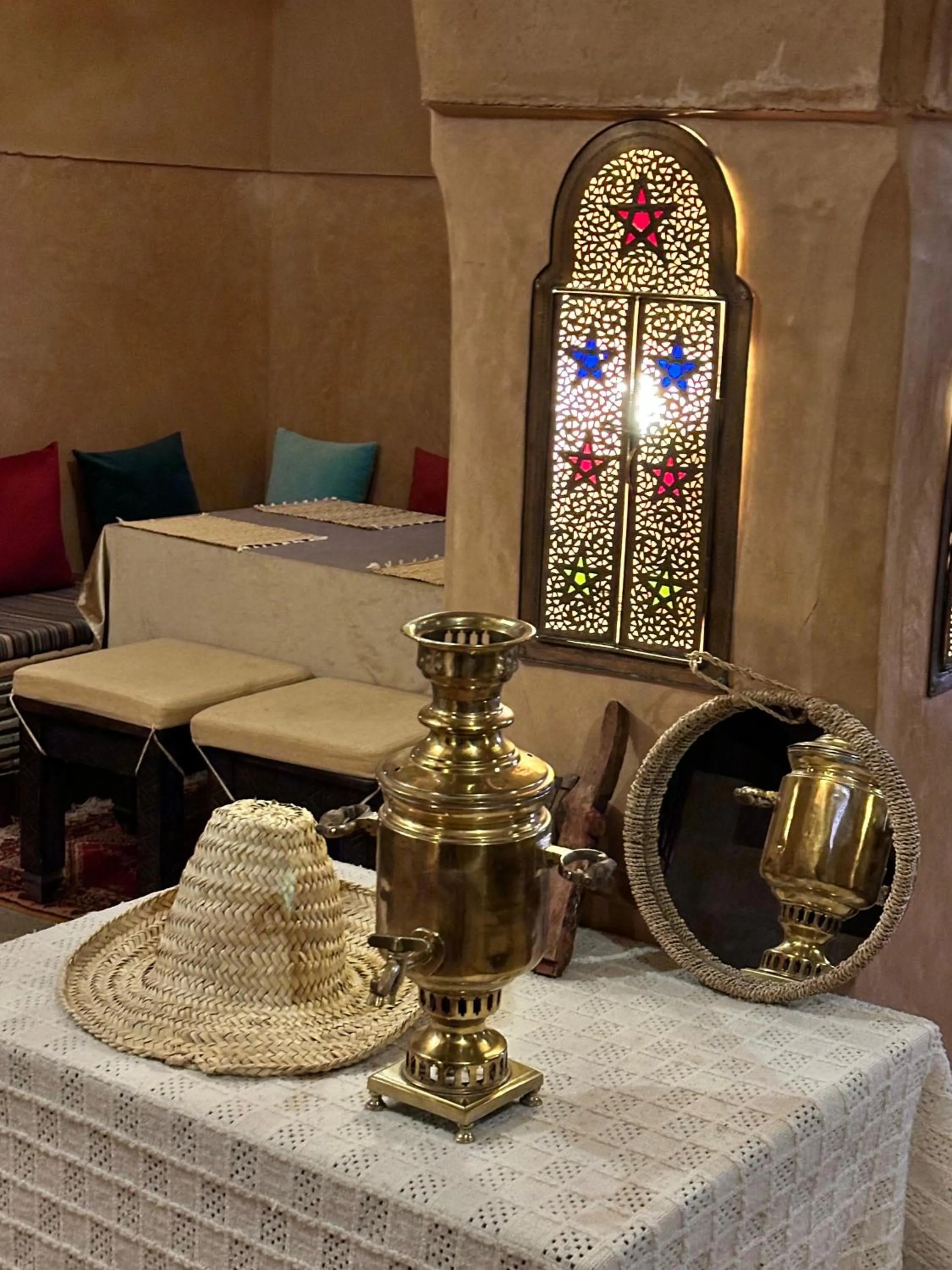 Seating area in Kasbah Ennakb